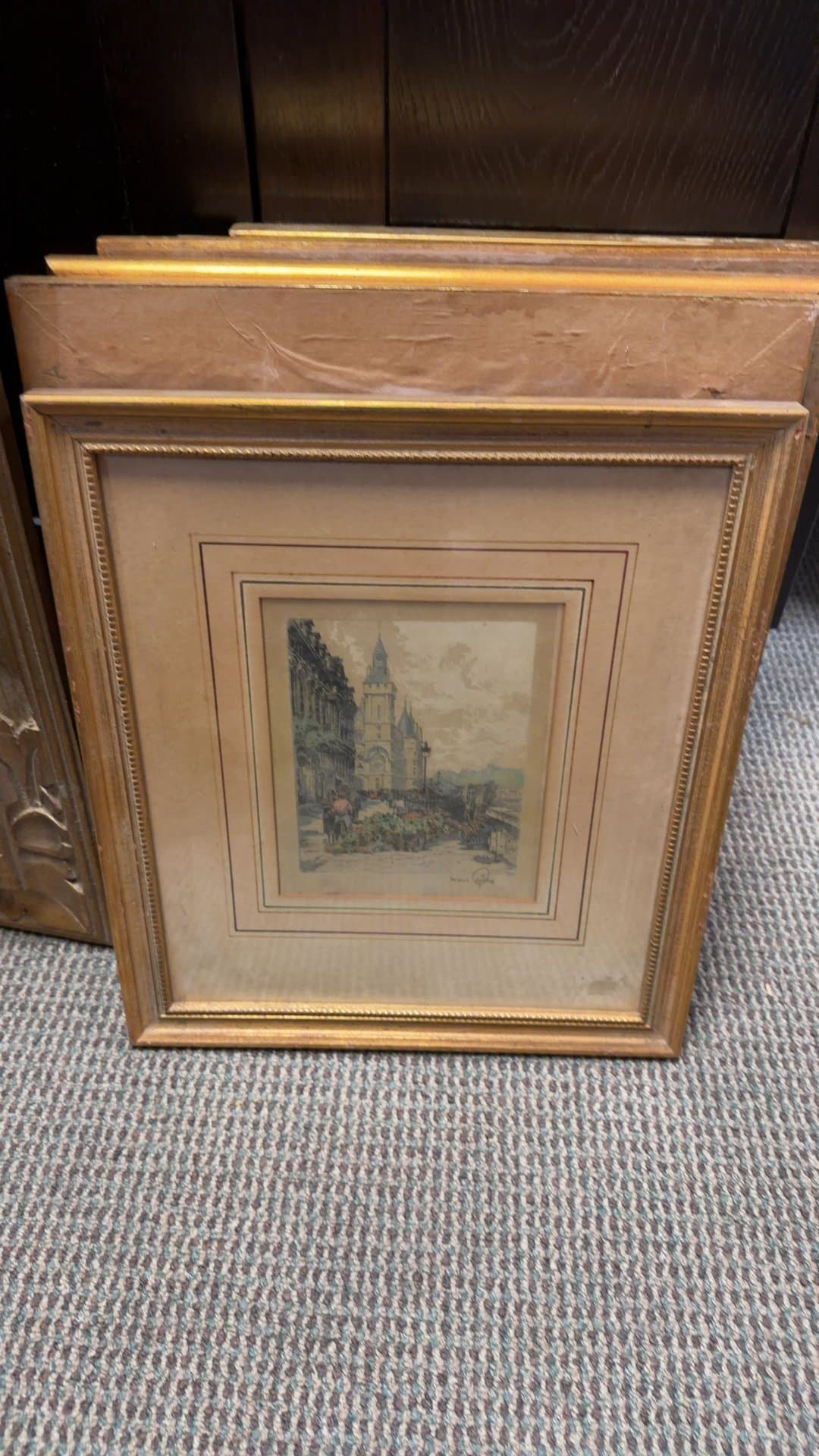 Framed Print 'Flower Vendors' by Hans Figura - Image 1