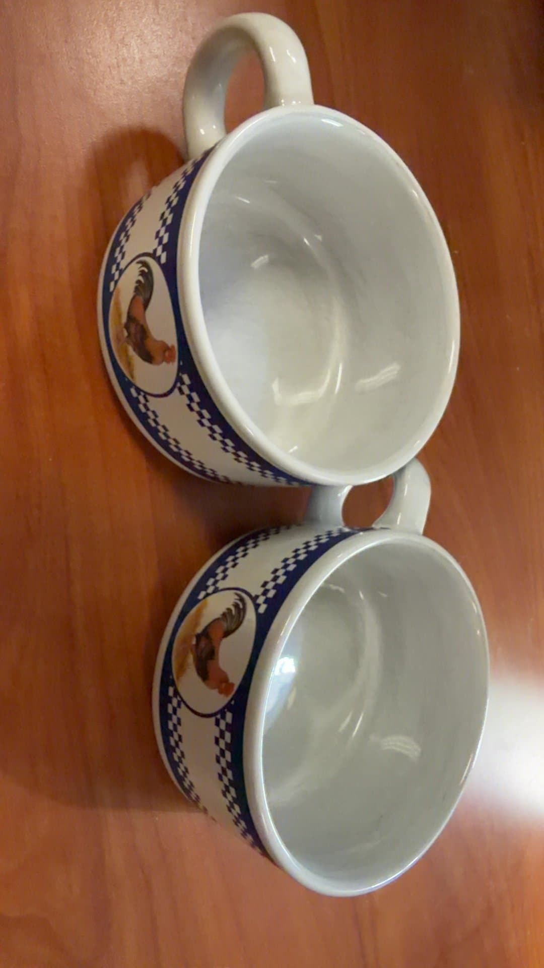 Set of Ceramic Rooster Mugs - Image 1
