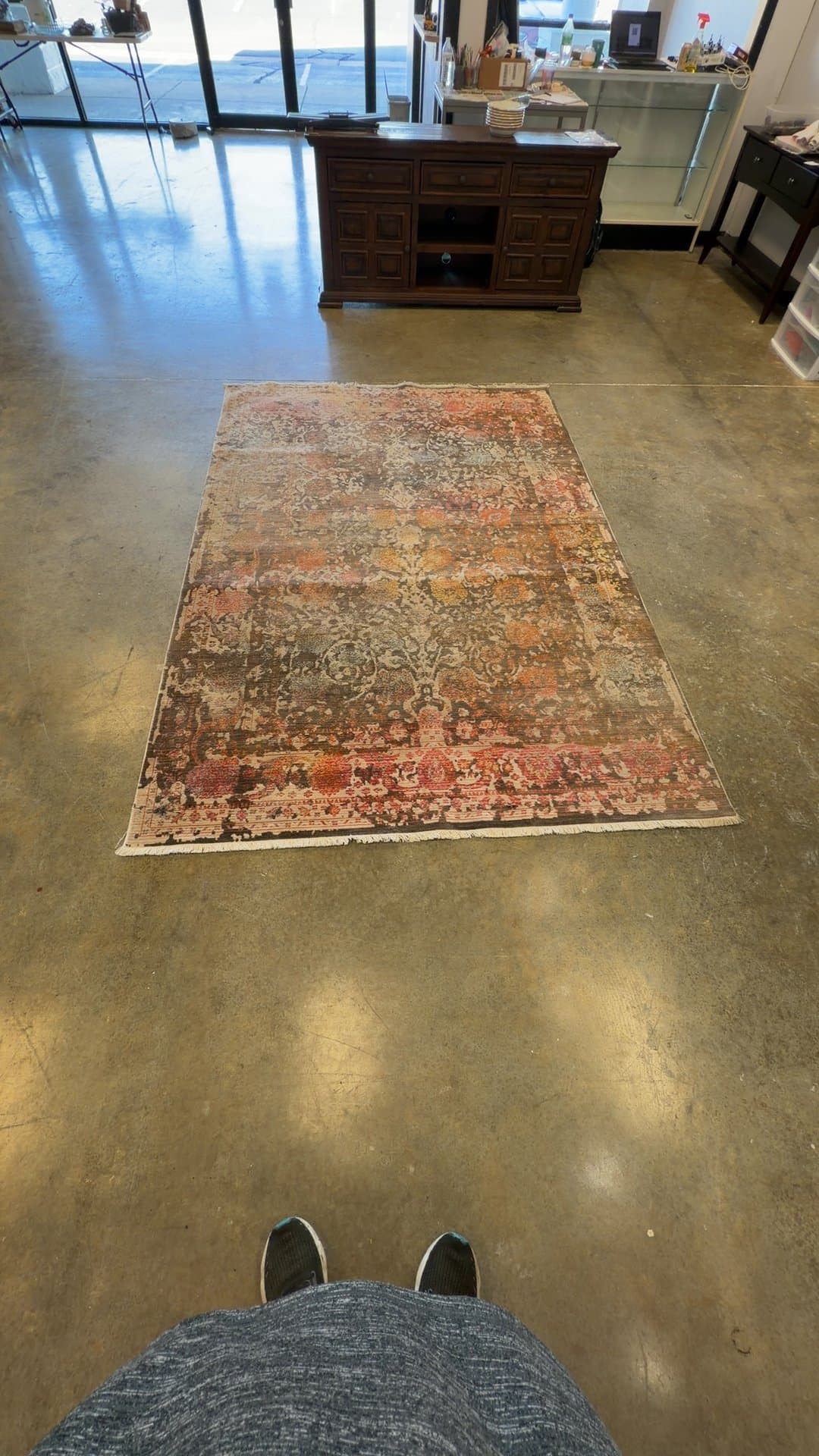 Safavieh Vintage Persian Area Rug VTP408C-6 Grey Multi 6' x 9' - Image 1