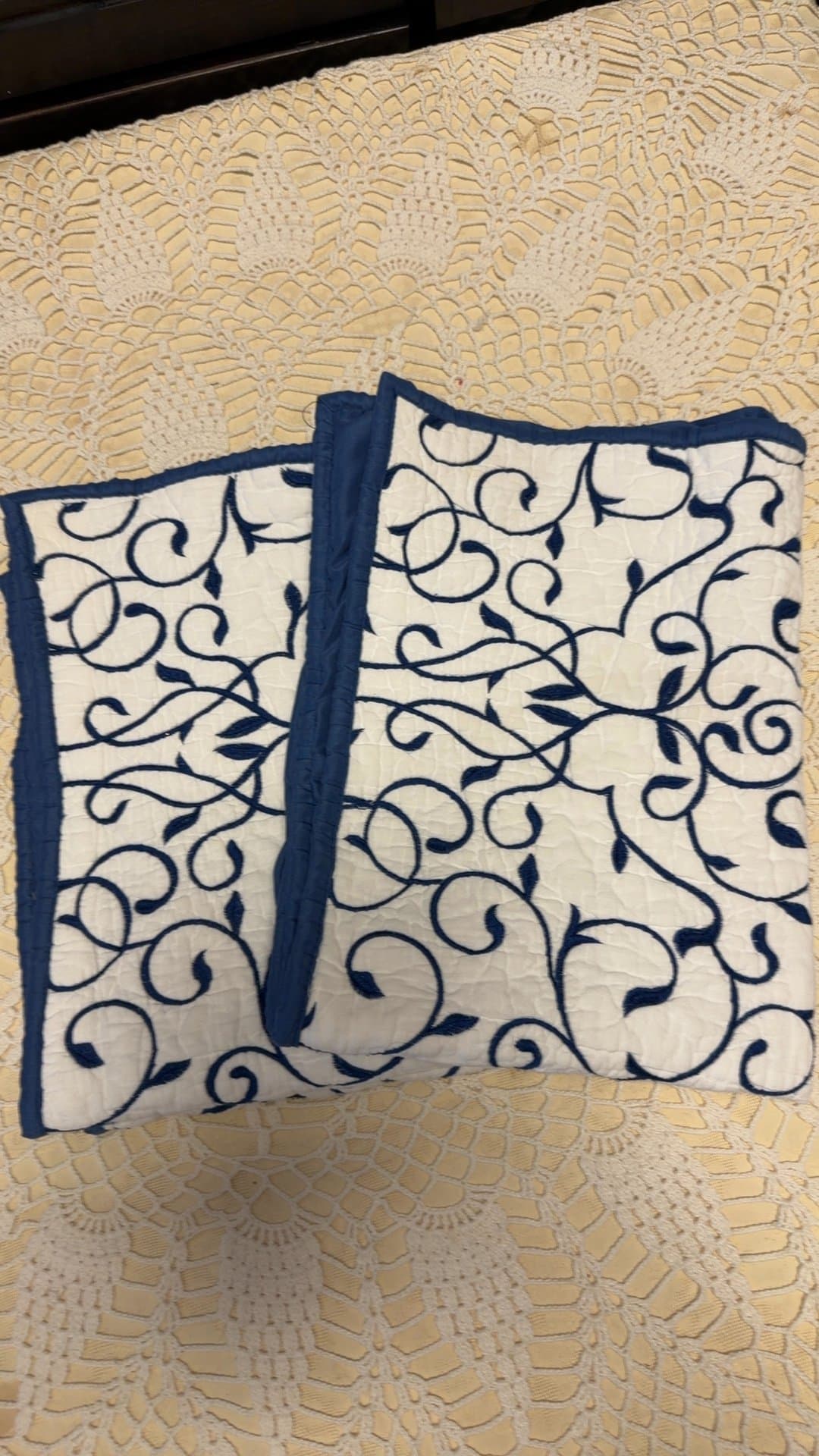 JCPenney Home Embroidered Quilted Pillow Shams - Image 1