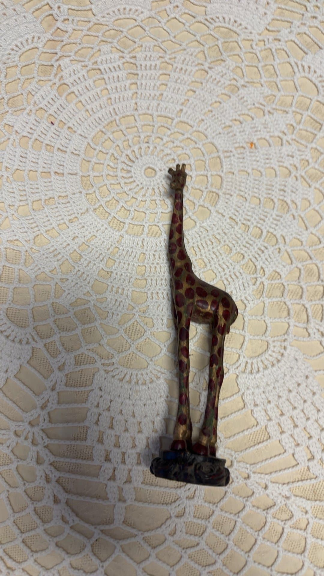 Hand-Painted Miniature Giraffe Figurine - Image 1