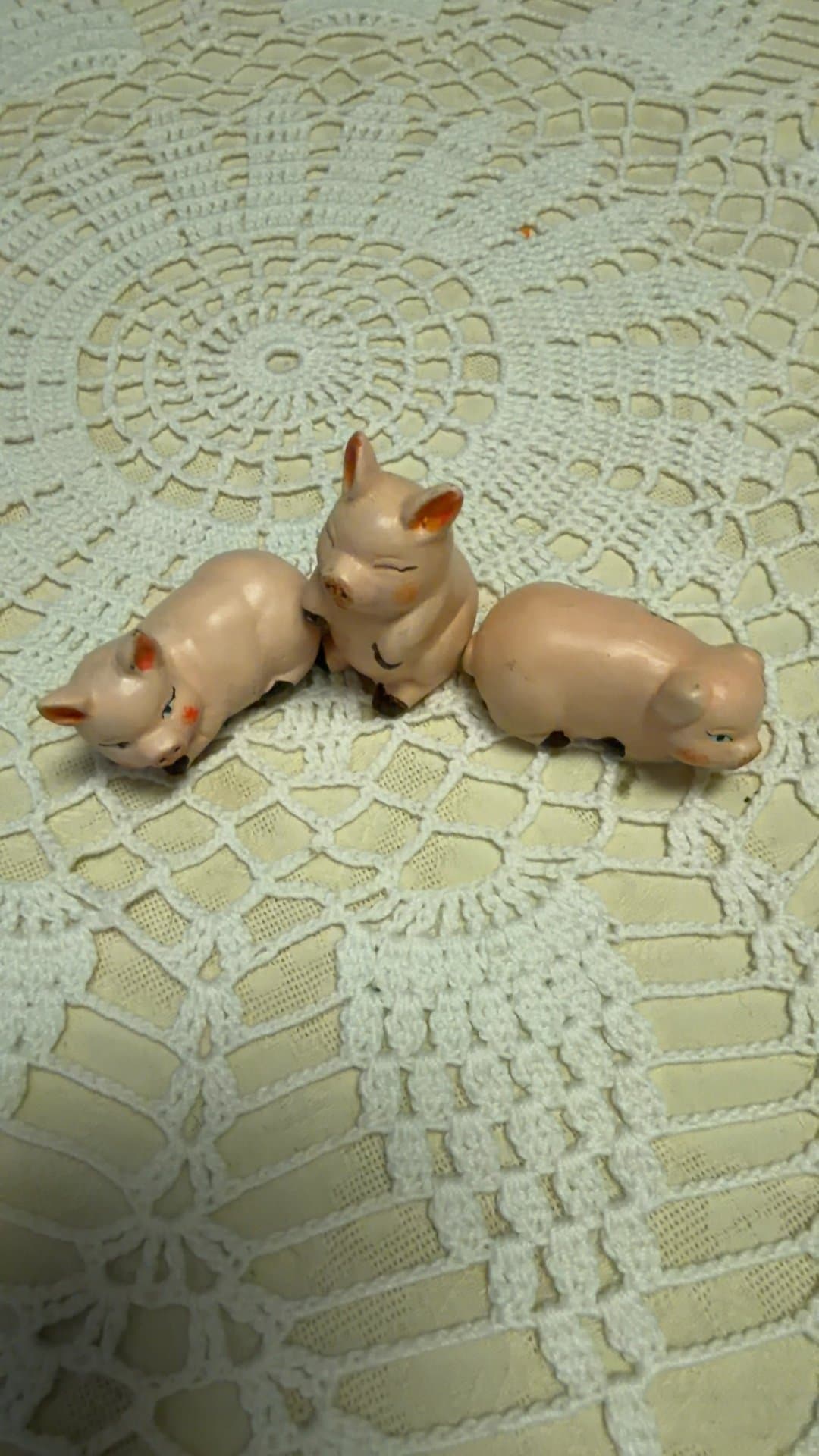Vintage Miniature Pig Figurines Set of 3 - Image 1