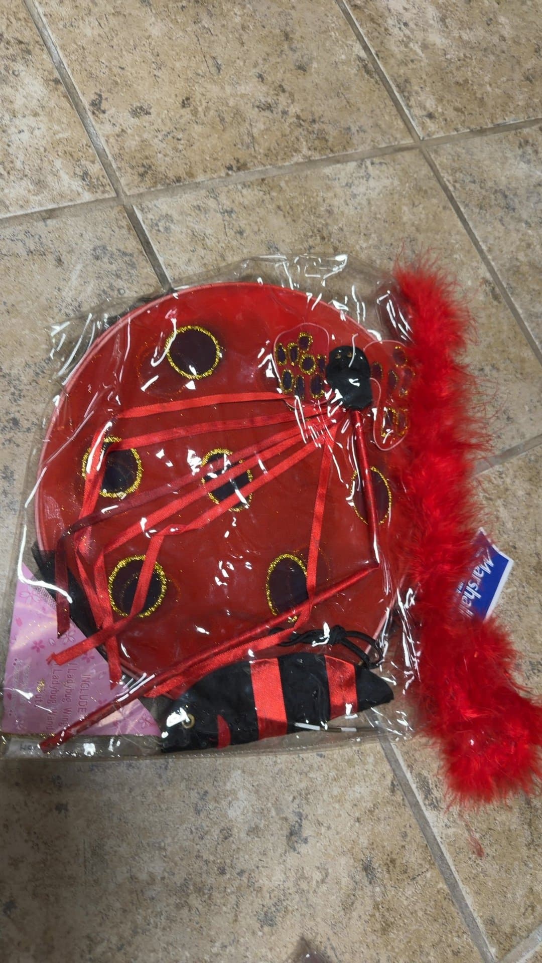 Sweety Cherry Ladybug Costume Set with Wings Wand and Tutu - Image 1
