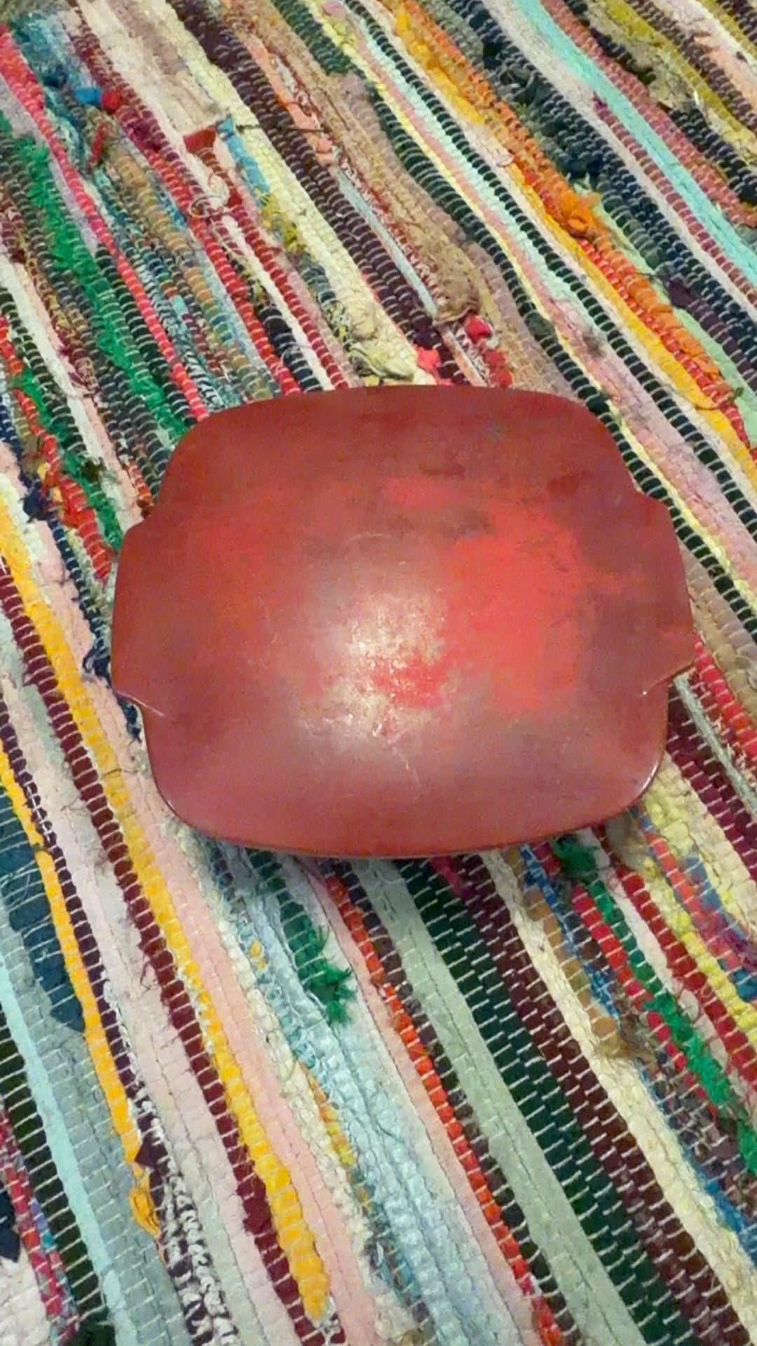 Vintage Pyrex Red Casserole Dish with Lid - Image 1