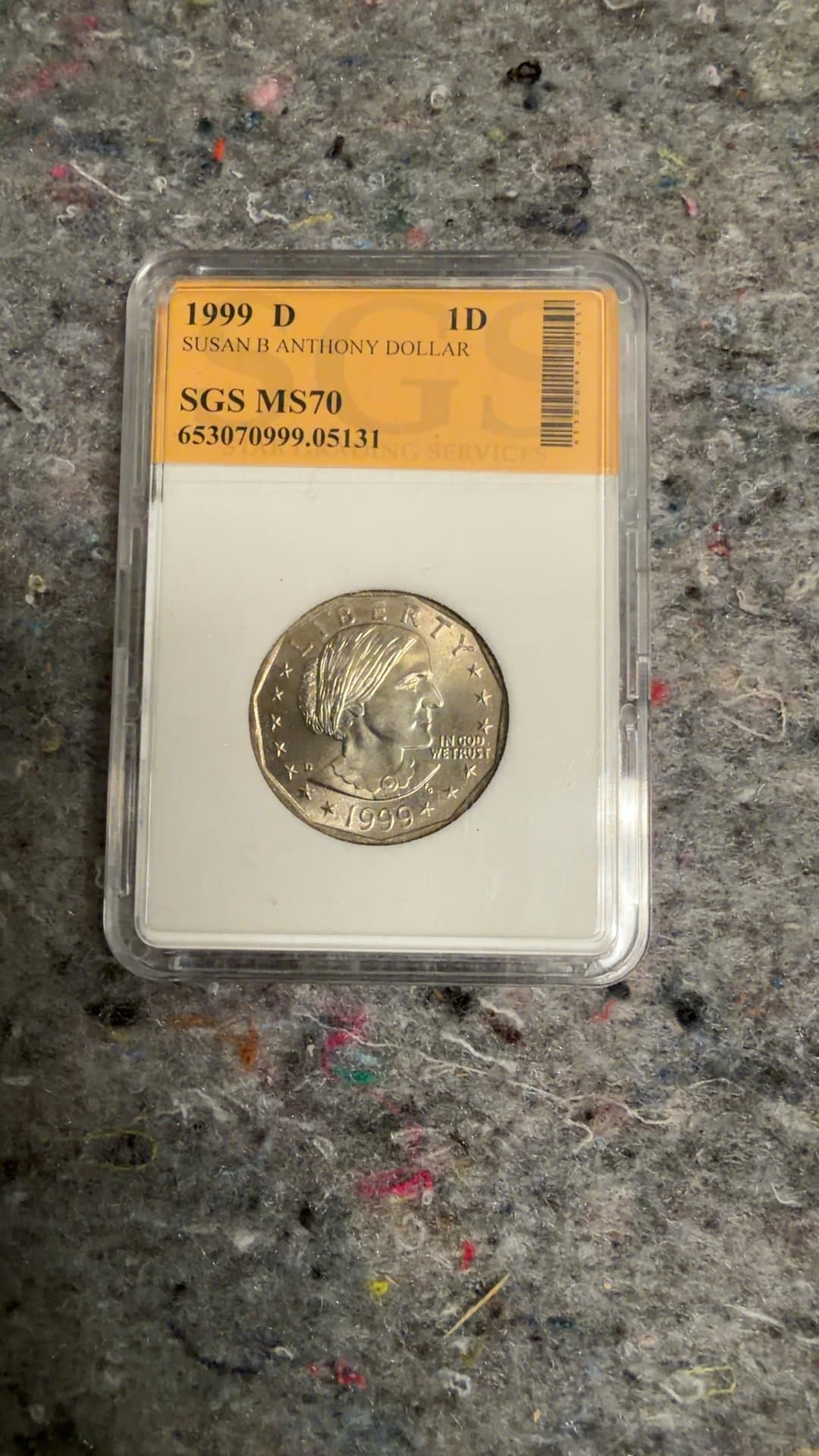 1999 D Susan B. Anthony Dollar Coin - Image 1