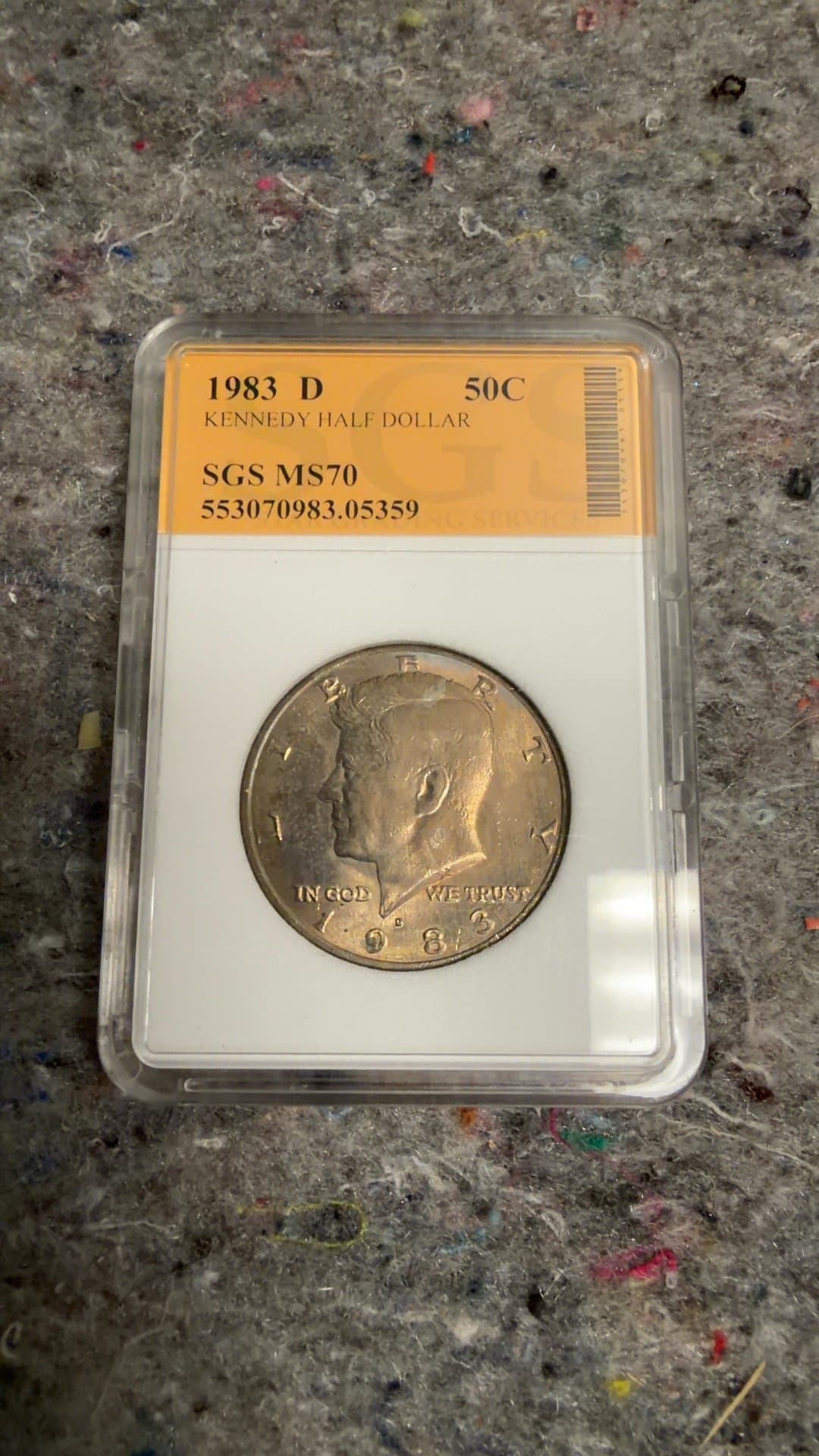 1983 D Kennedy Half Dollar Coin - Image 1