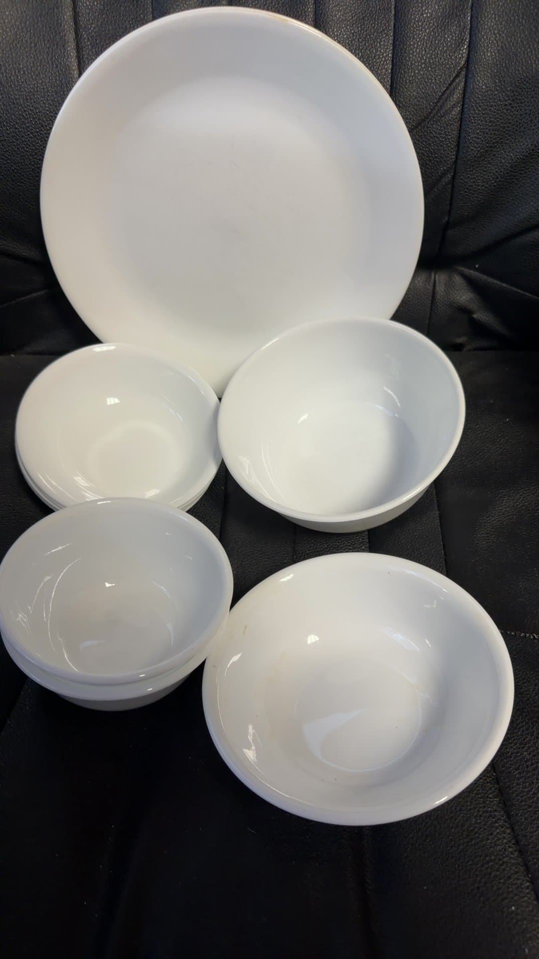 Winter Frost White pattern by Corelle 8-various size bowls-2- plates - Image 1