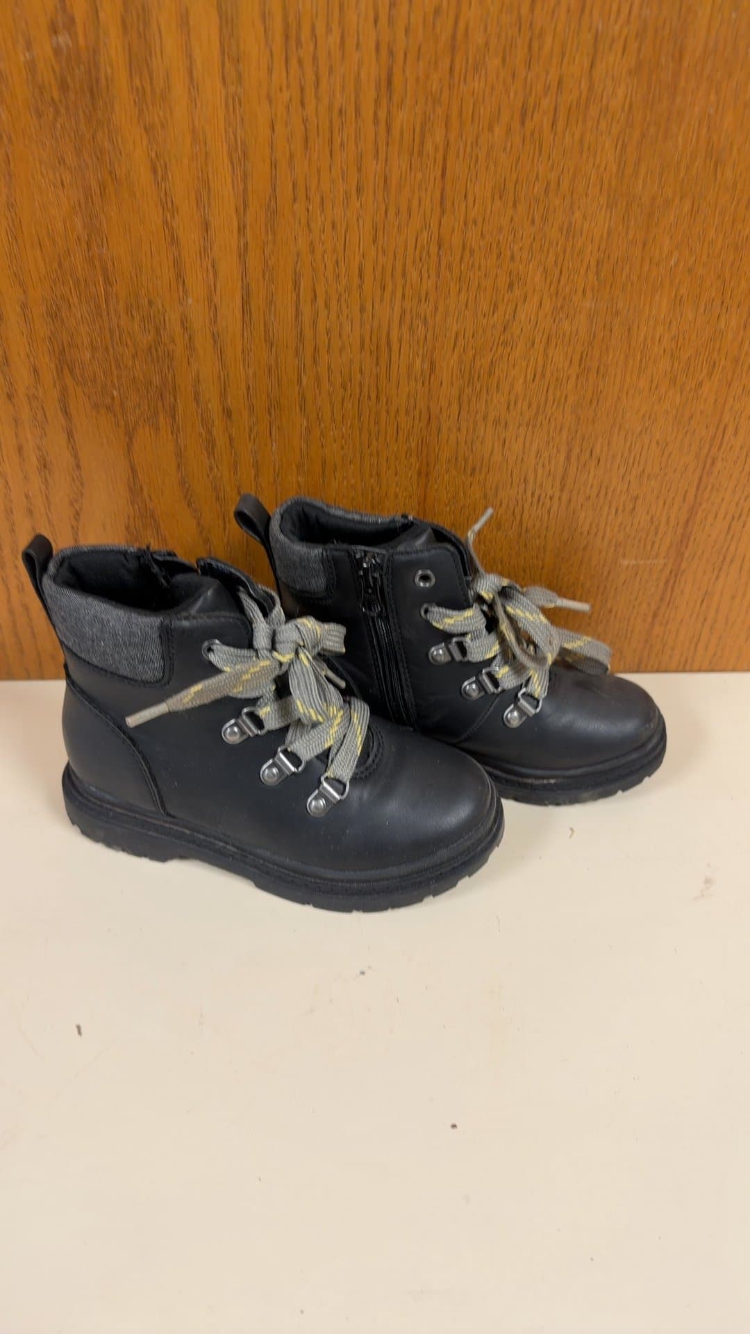Cat & Jack Toddler Black Ankle Hiking Boots Size 11 - Image 1