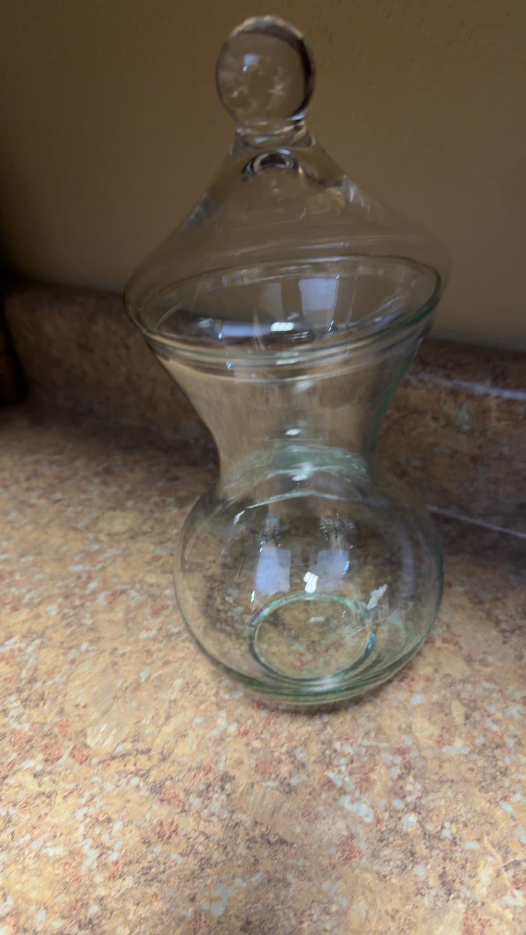 Clear Glass Apothecary Jar with Lid - Image 1