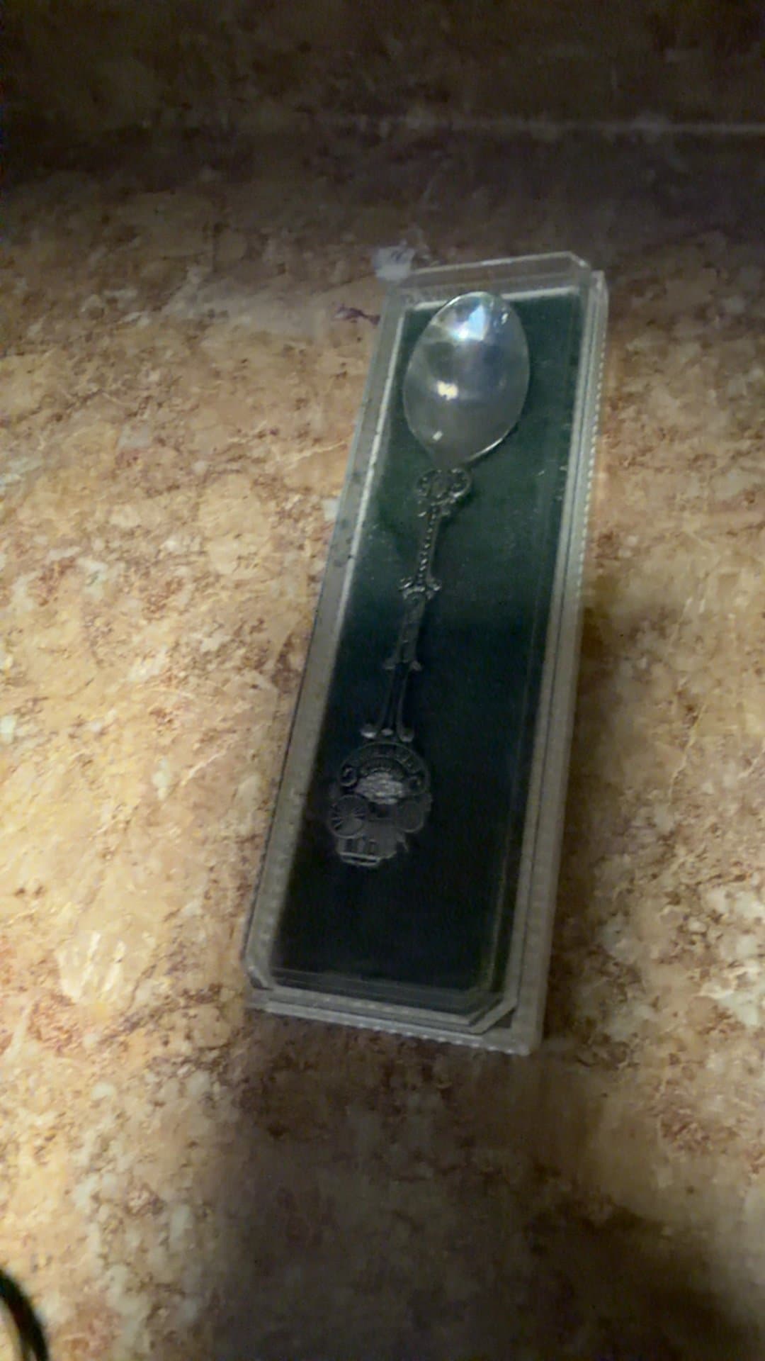 Vintage Souvenir Spoon in Display Case - Image 1