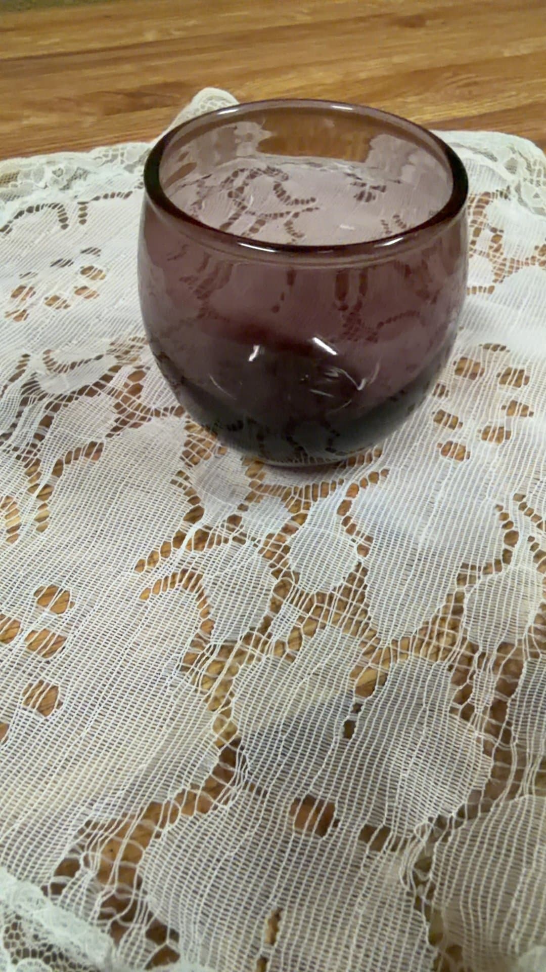 Purple Glass Candle Holder - Image 1