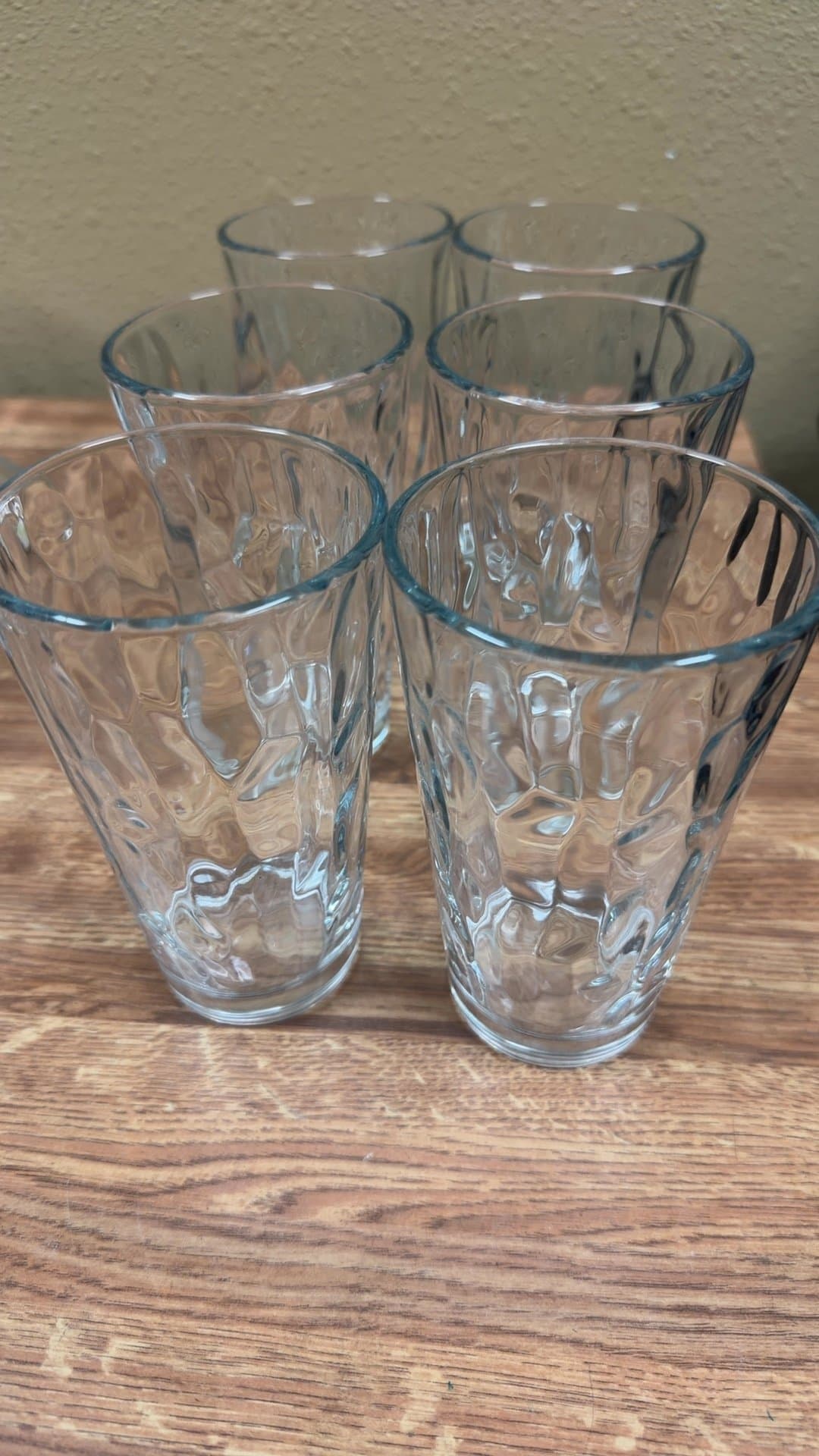 Set of Six Textured Drinking Glasses - Image 1