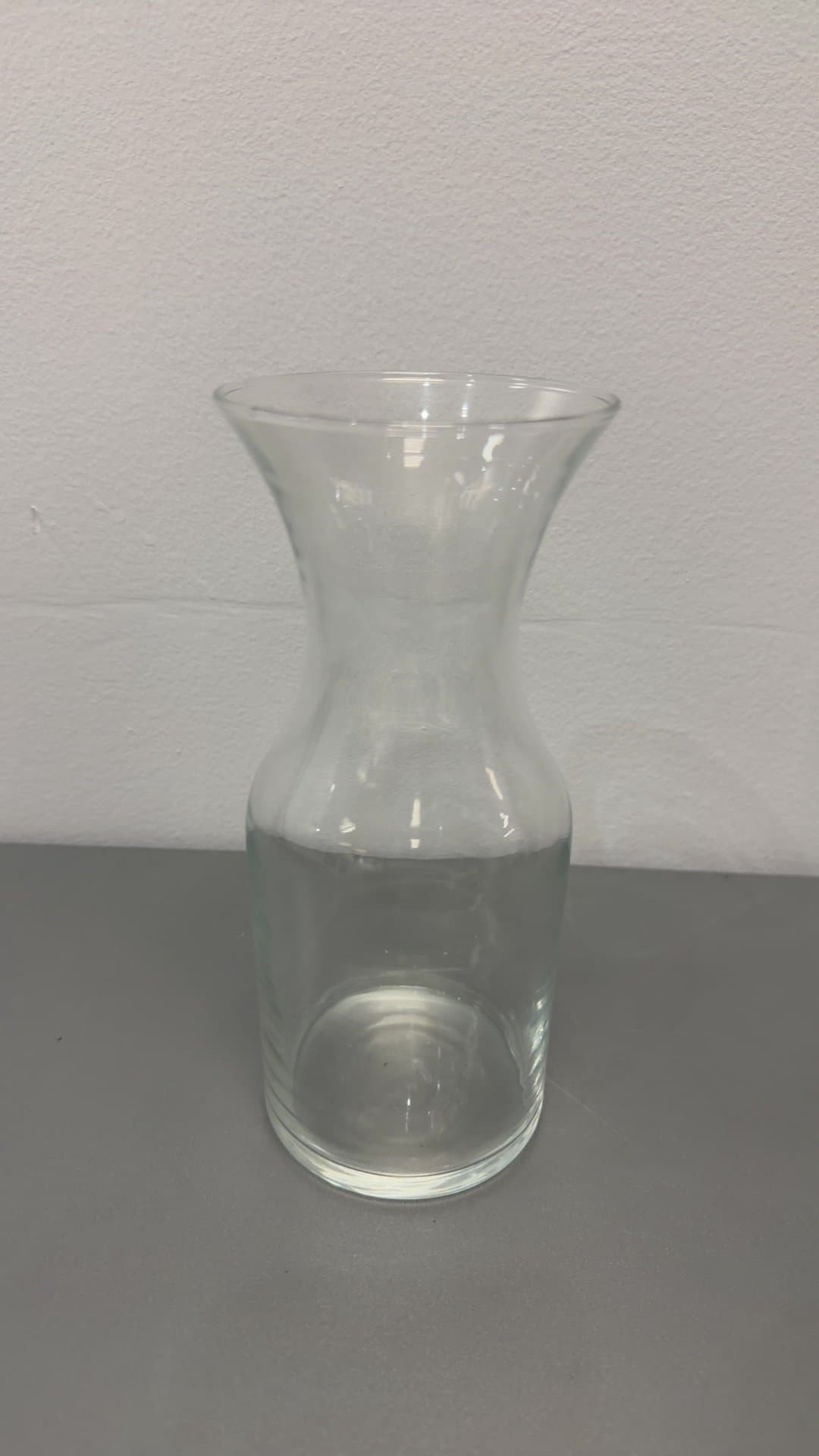 Clear Glass Carafe Vase - Image 1