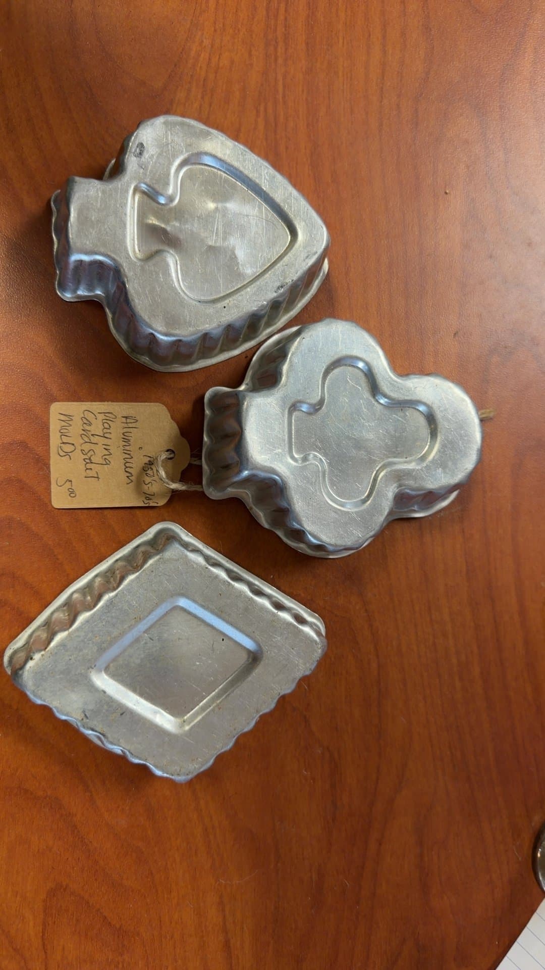 Vintage Aluminum Playing Card Suit Molds - Image 1