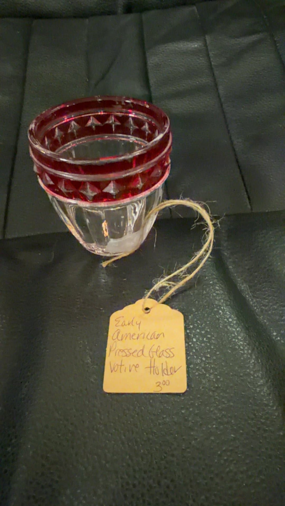 Early American Pressed Glass Votive Holder - Image 1