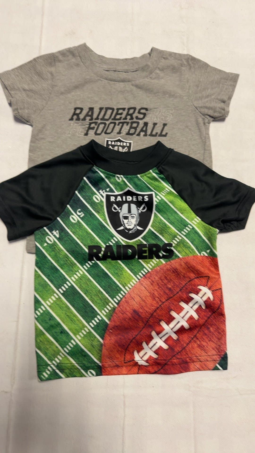 NFL Team Apparel Las Vegas Raiders Toddler T-Shirts Lot of 2 - Image 1