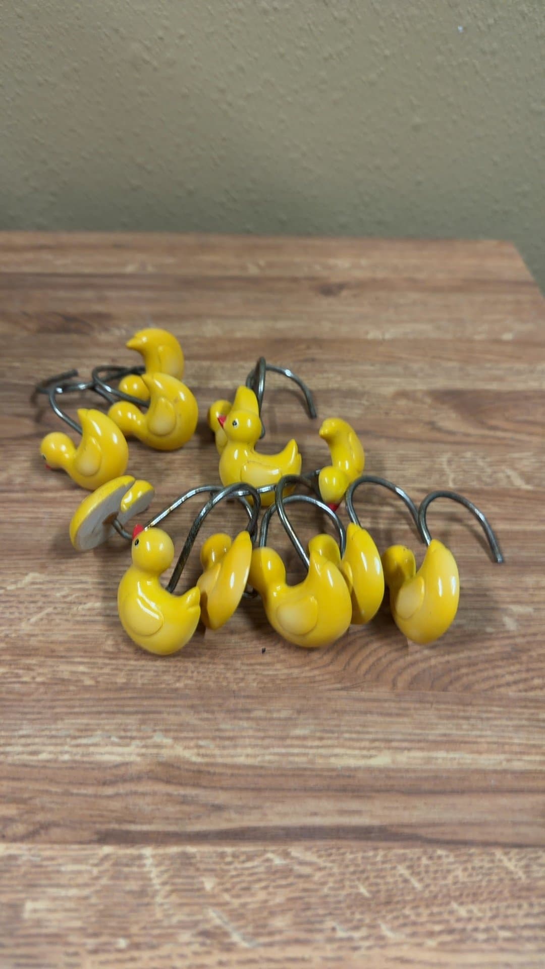 Yellow Rubber Duck Shower Curtain Hooks - Image 1