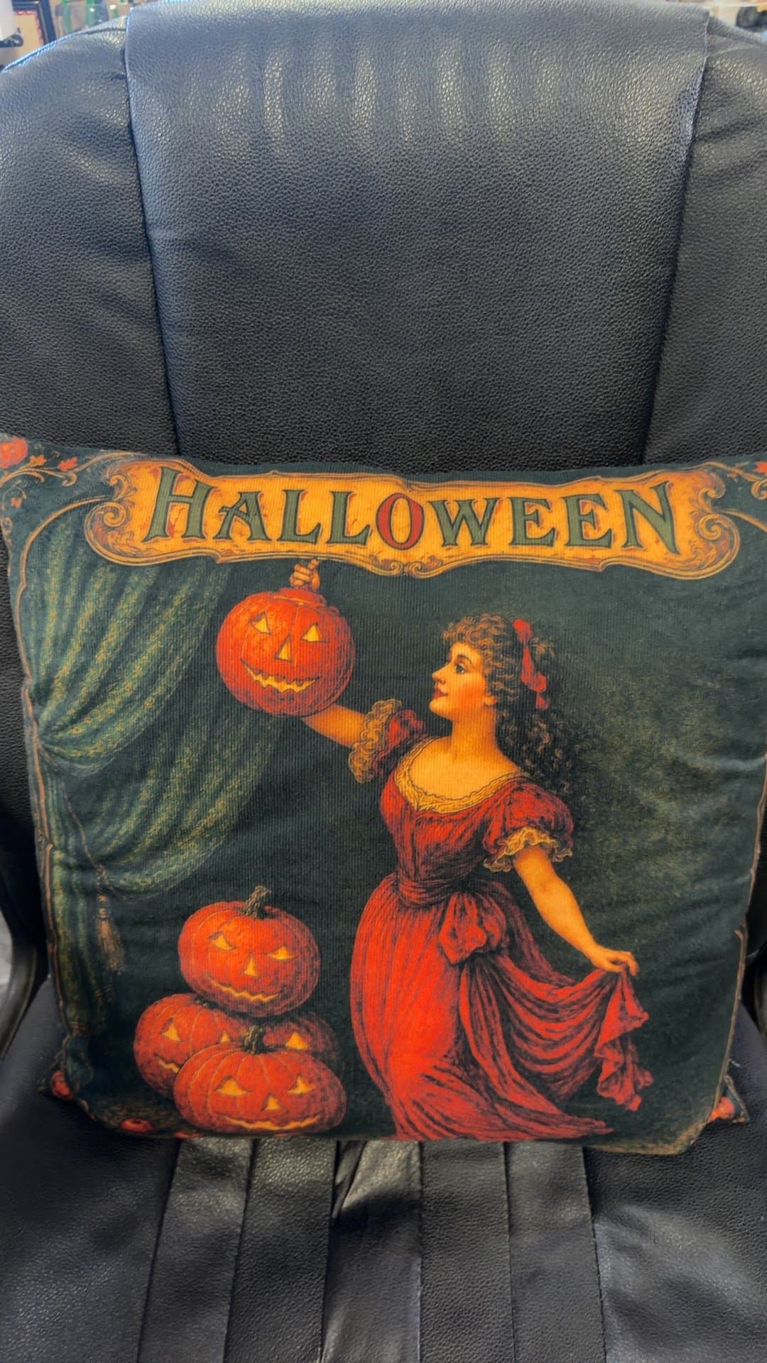 Vintage Halloween Decorative Pillow - Image 1