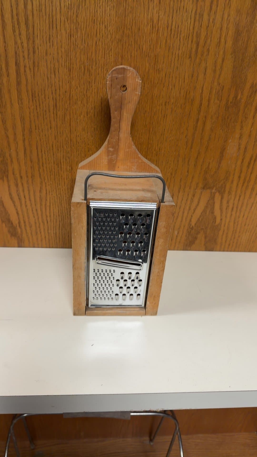 Vintage Wooden Box Cheese Grater - Image 1