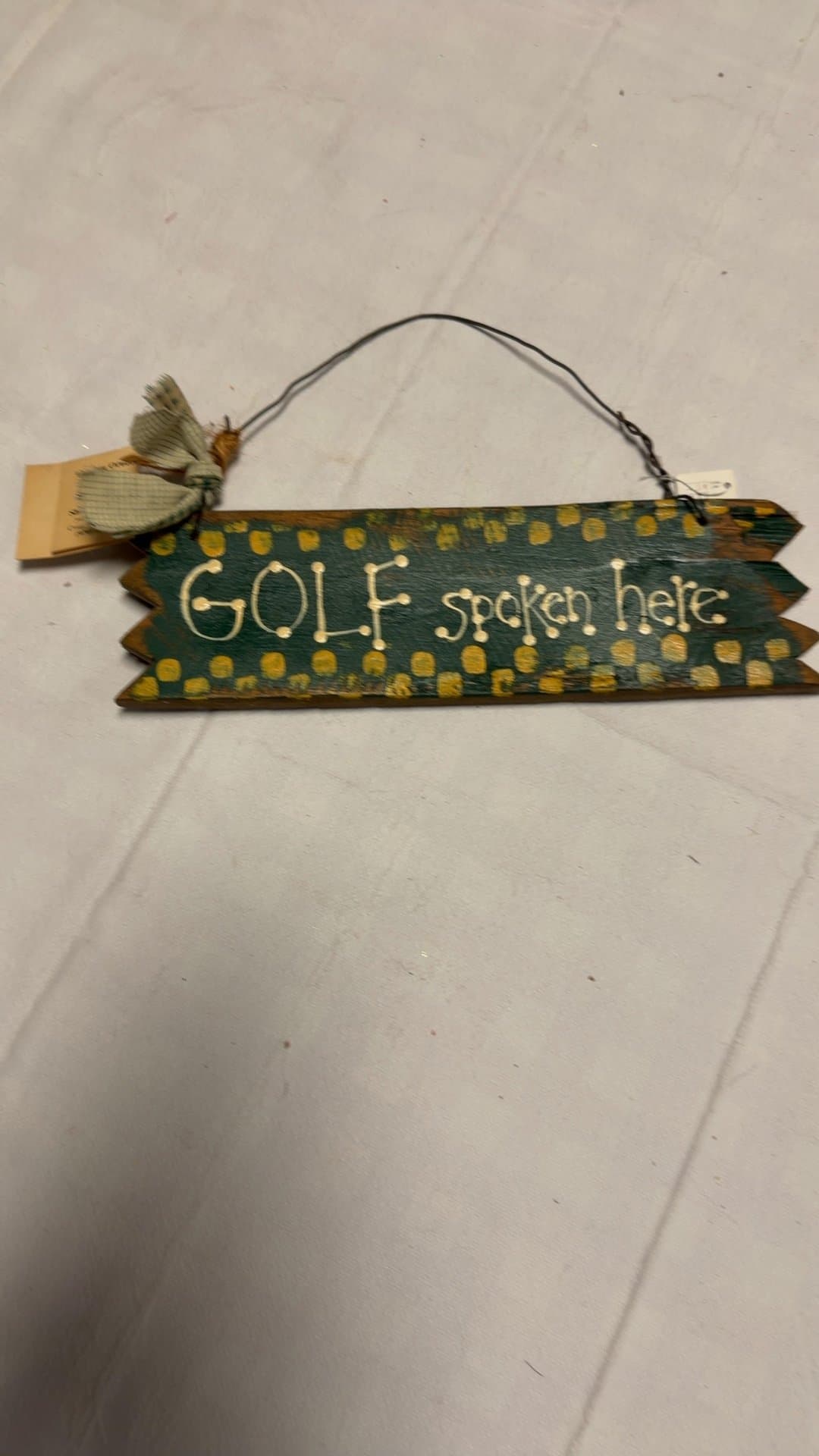 Golf Spoken Here Wooden Sign - Image 1