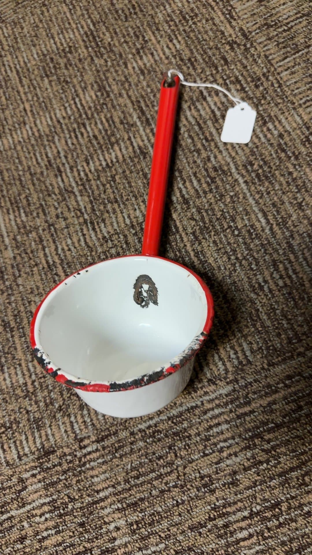 Vintage Enamelware Long-Handled Ladle - Image 1