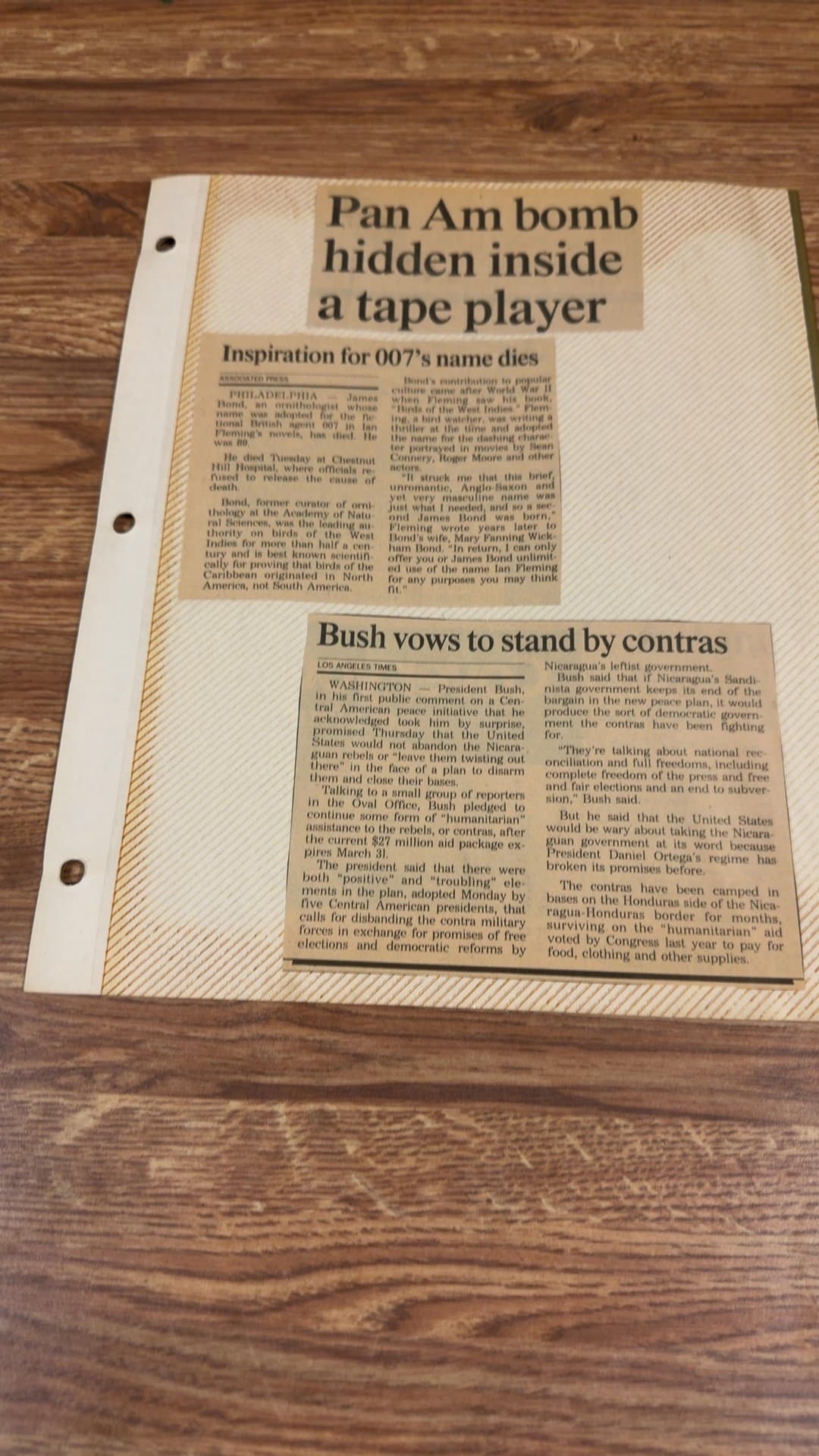 Vintage Newspaper Clippings Scrapbook - Image 1