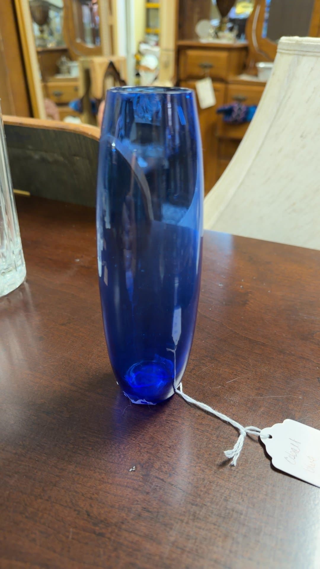 Cobalt Blue Glass Vase - Image 1