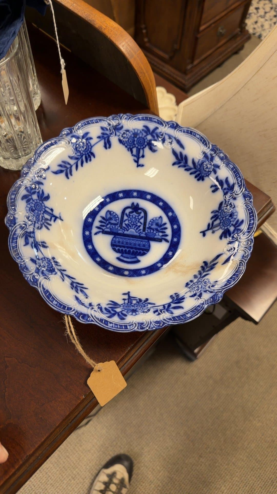 James Kent 'Brugge' Flow Blue Bowl - Image 1