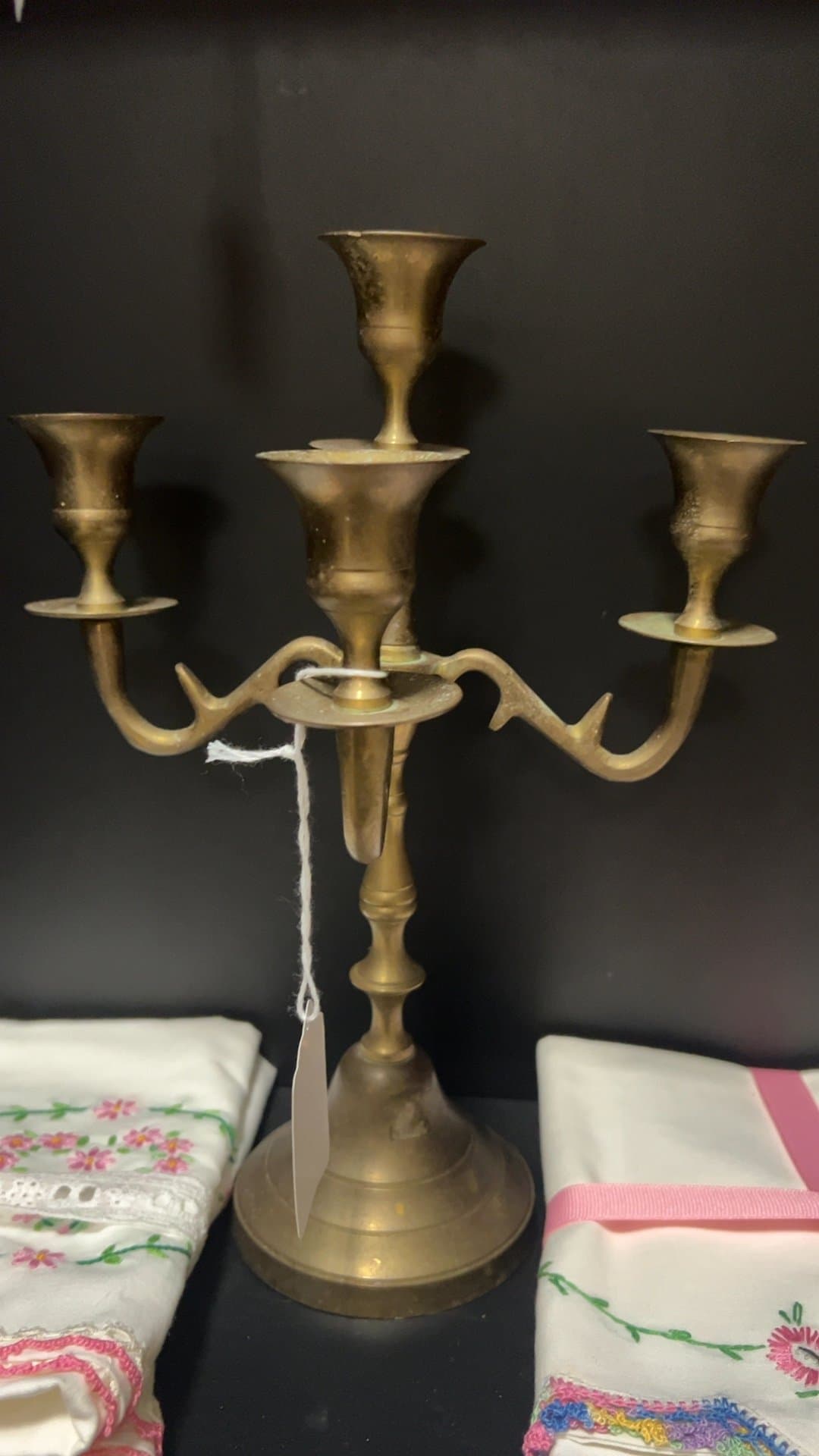 Vintage Brass Candelabra - Image 1