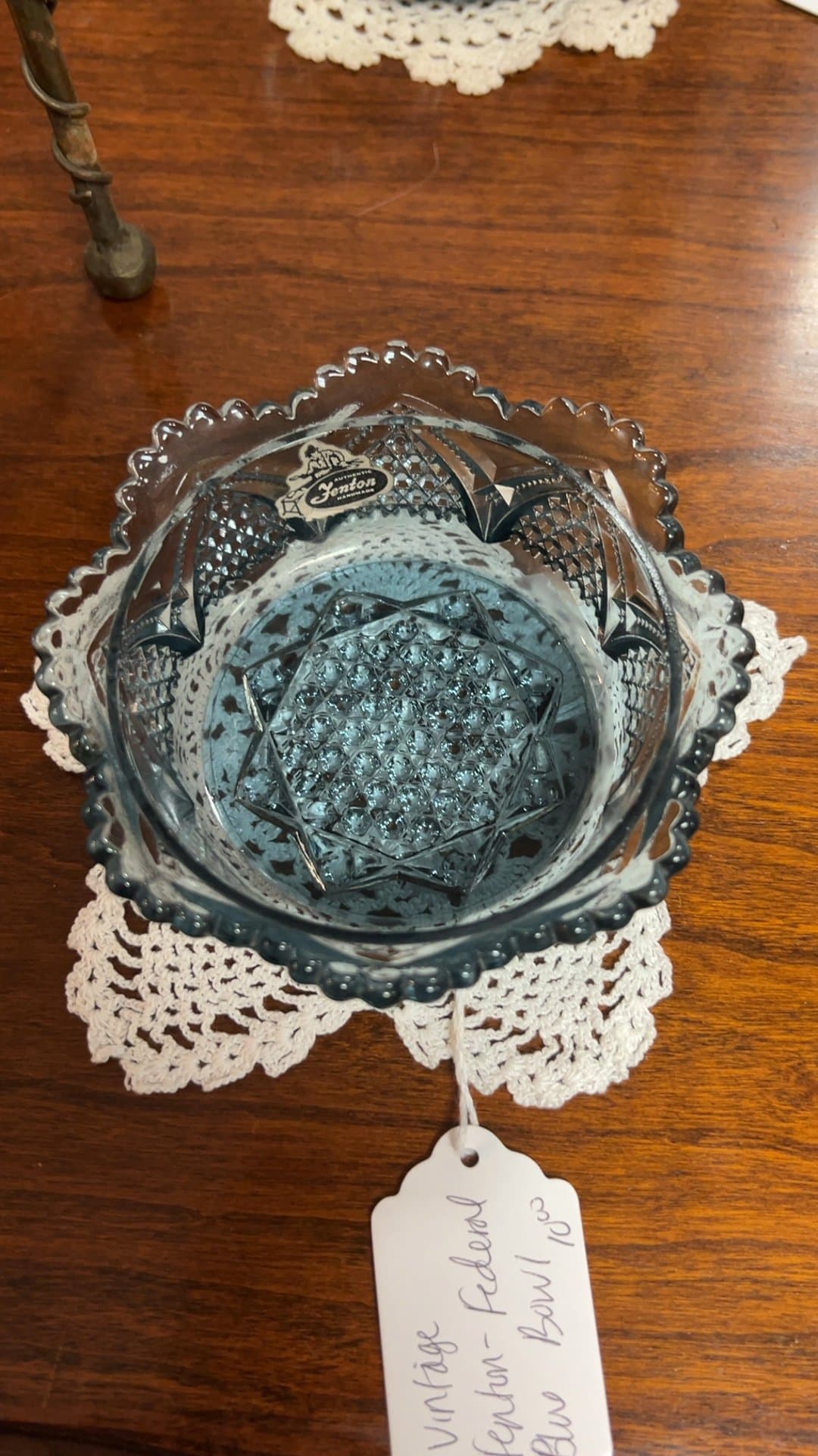 Vintage Fenton Federal Blue Glass Bowl - Image 1