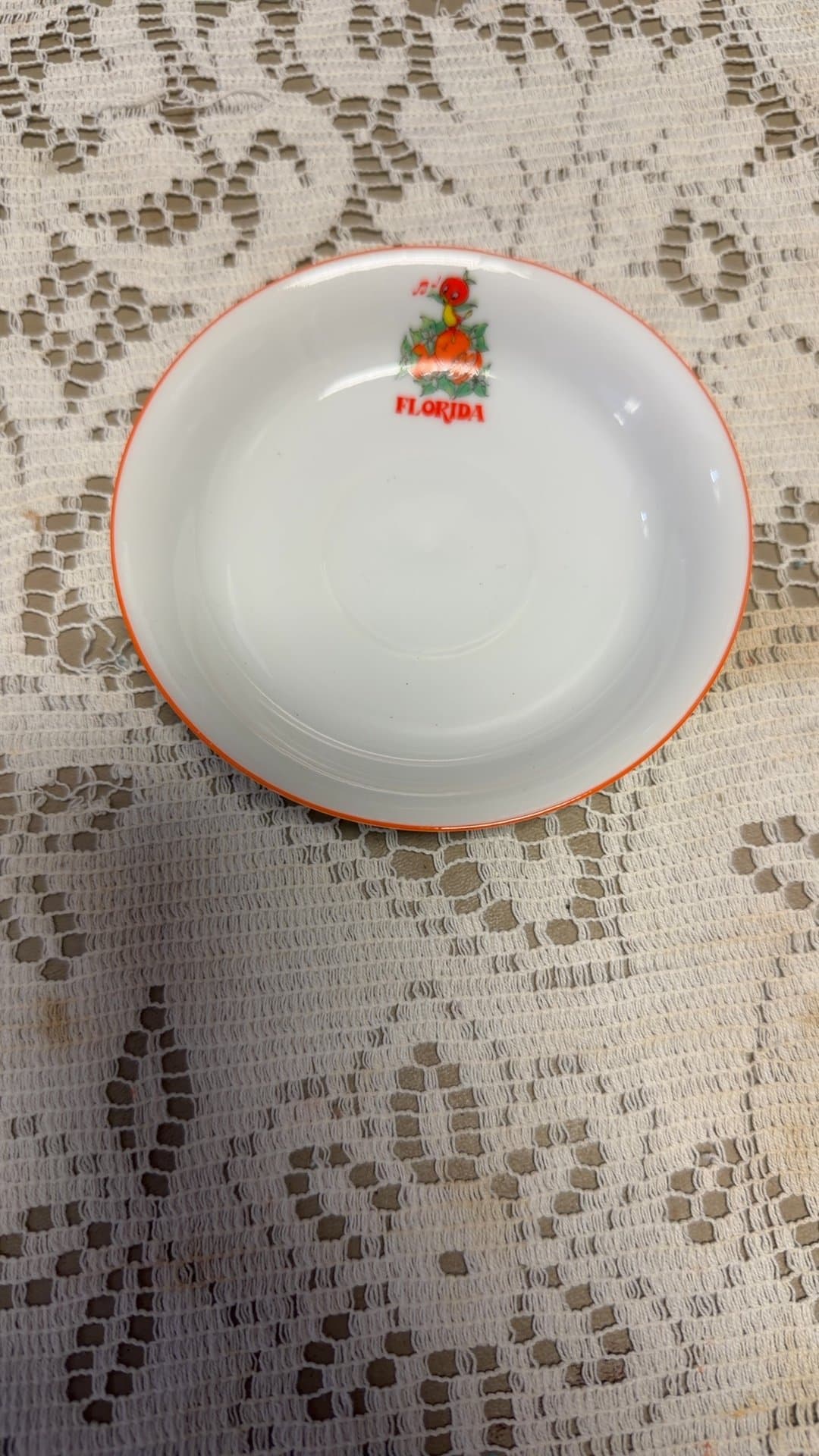 Florida Souvenir Ceramic Saucer - Image 1