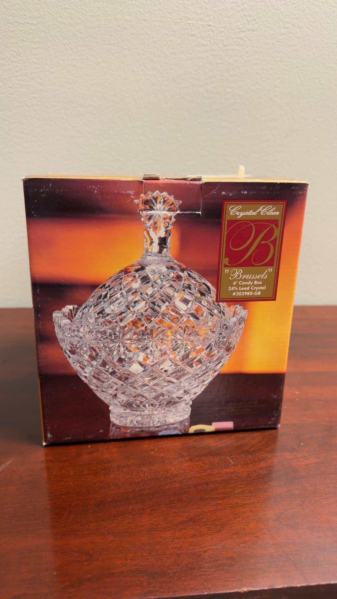 Crystal Clear Brussels 6" Candy Box - Image 1
