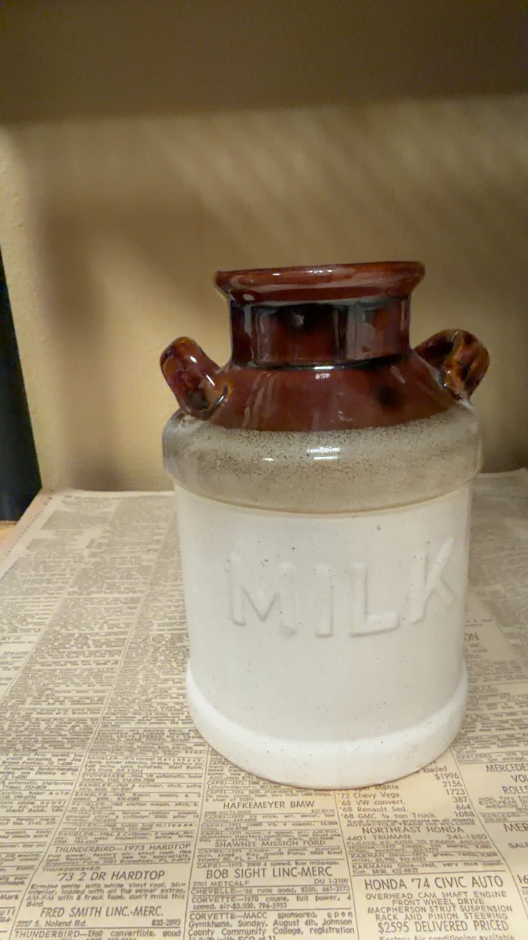 Ceramic Milk Jug kitchen crock - Image 1