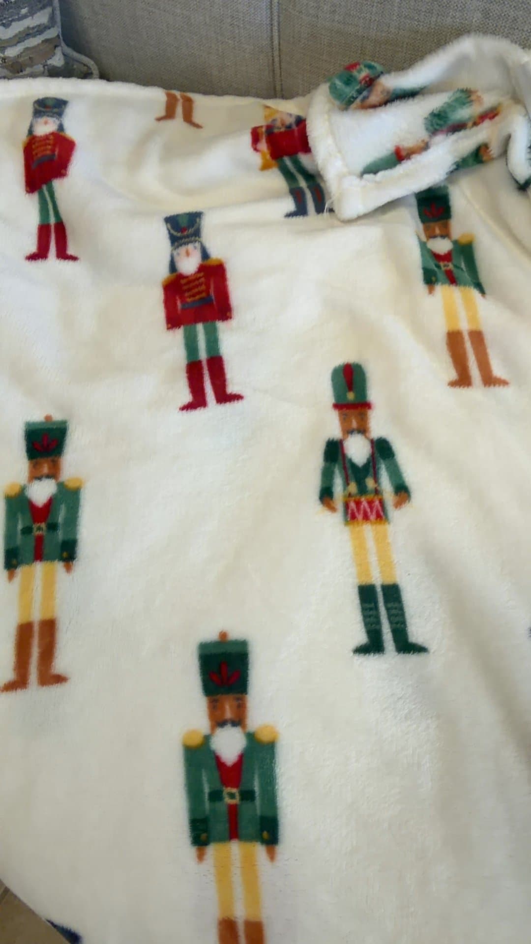 Holiday Time Nutcracker Plush Throw Blanket 50x60 - Image 1
