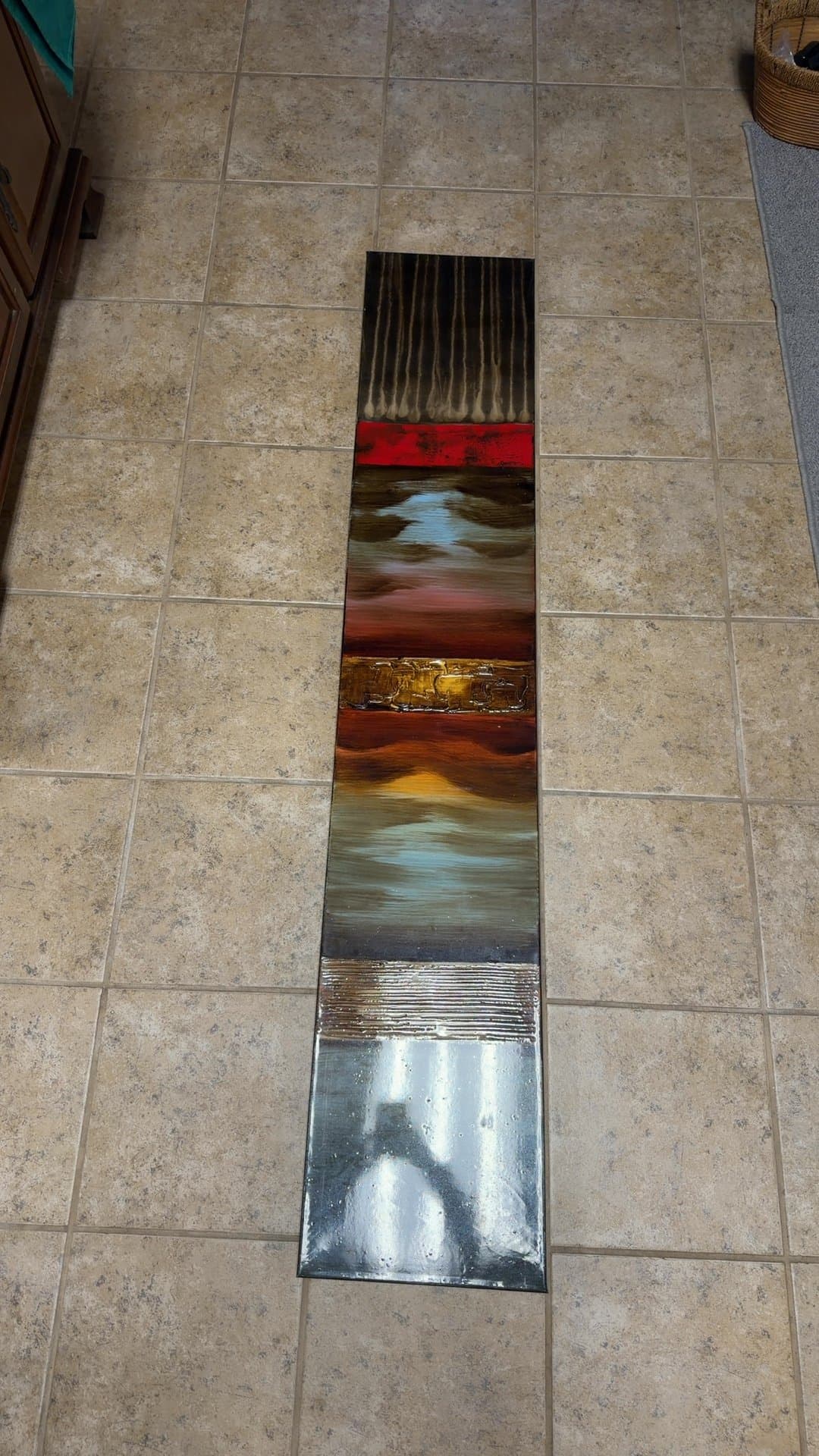 Vertical Abstract Canvas Wall Art - Image 1