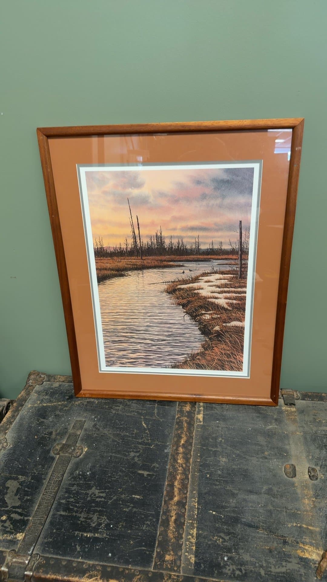 Framed Landscape Print by G. Peterson - Image 1