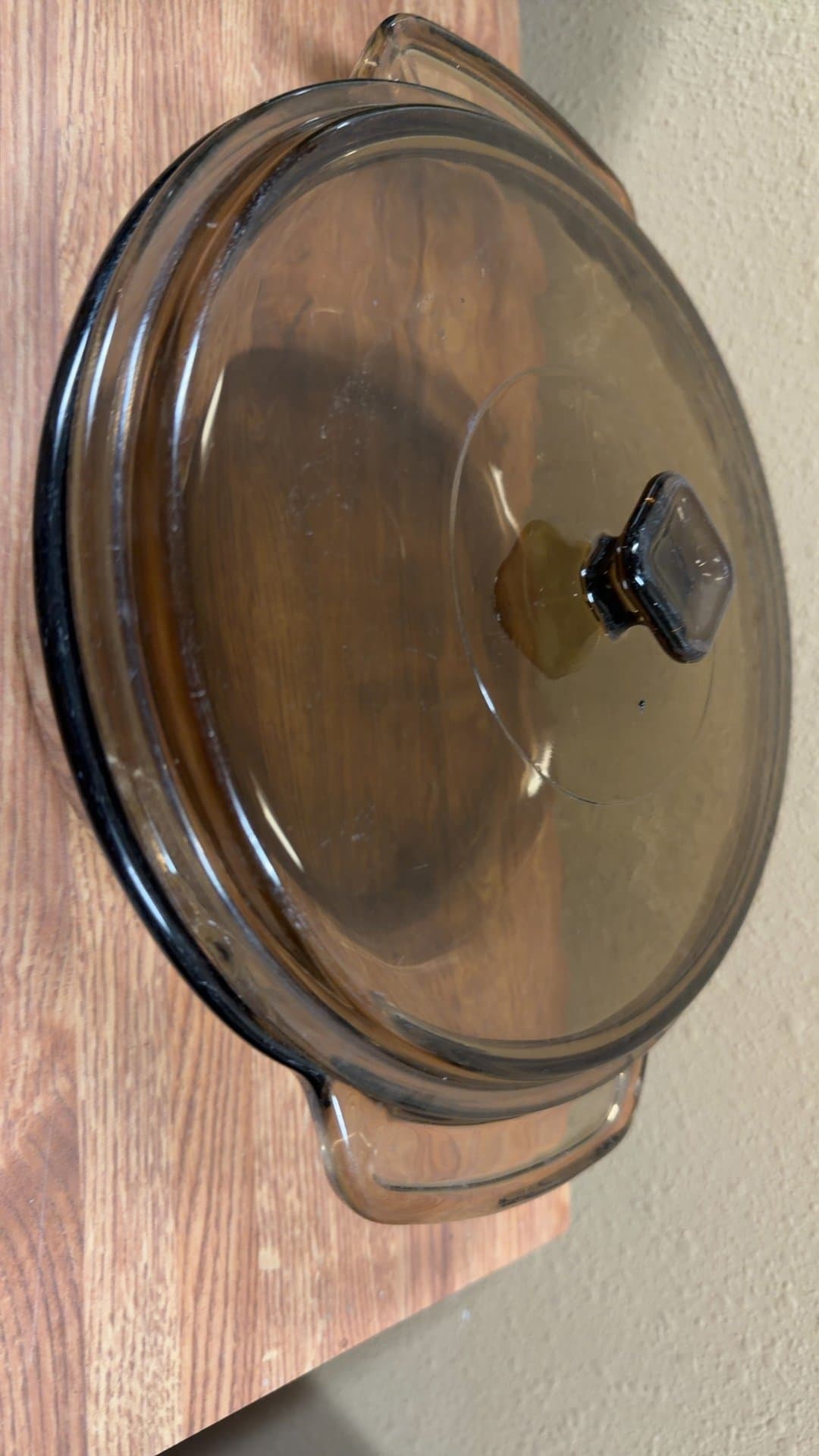 Pyrex Amber Glass Casserole Dish with Lid - Image 1