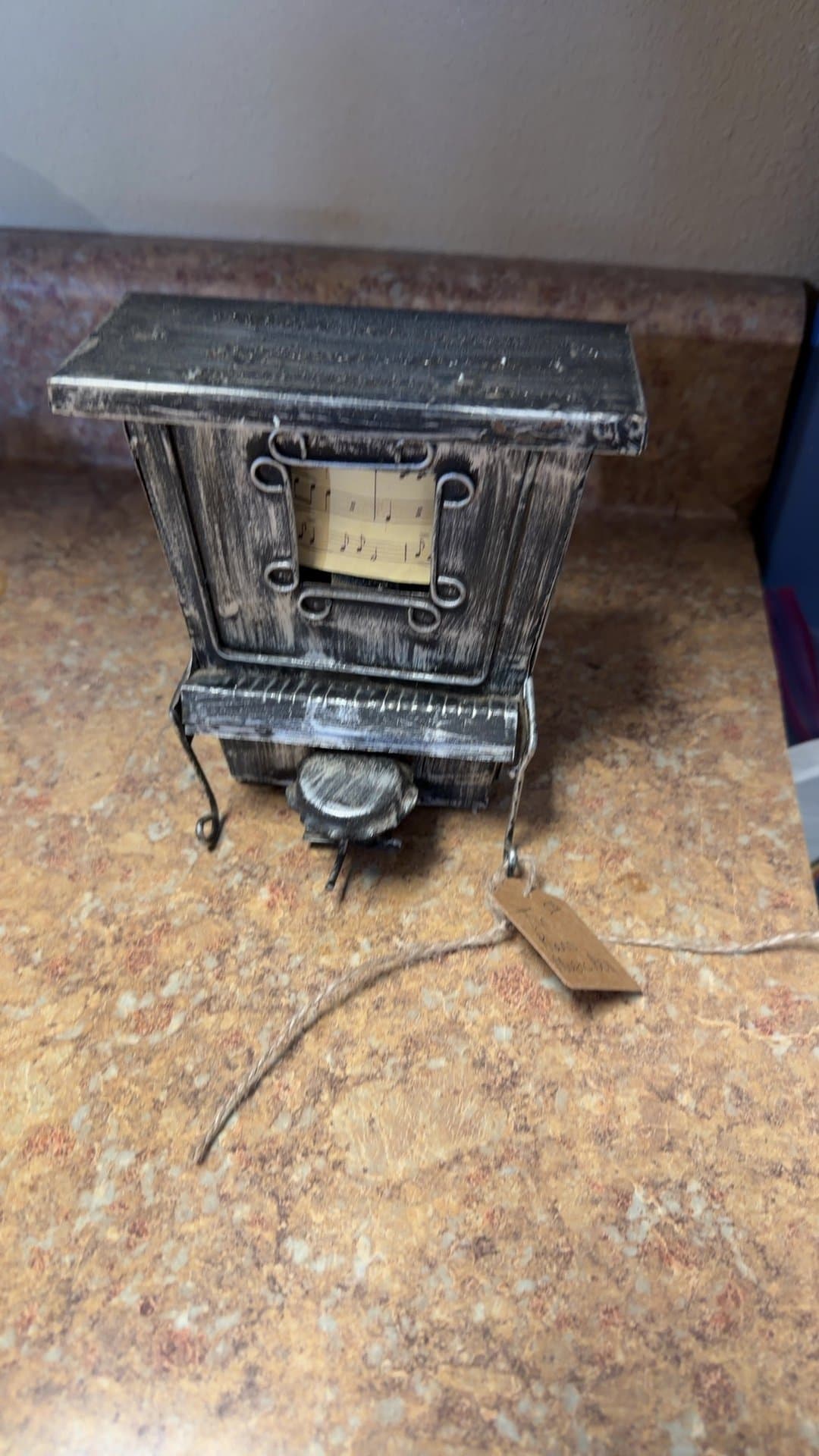 Vintage Tin Piano Music Box - Image 1