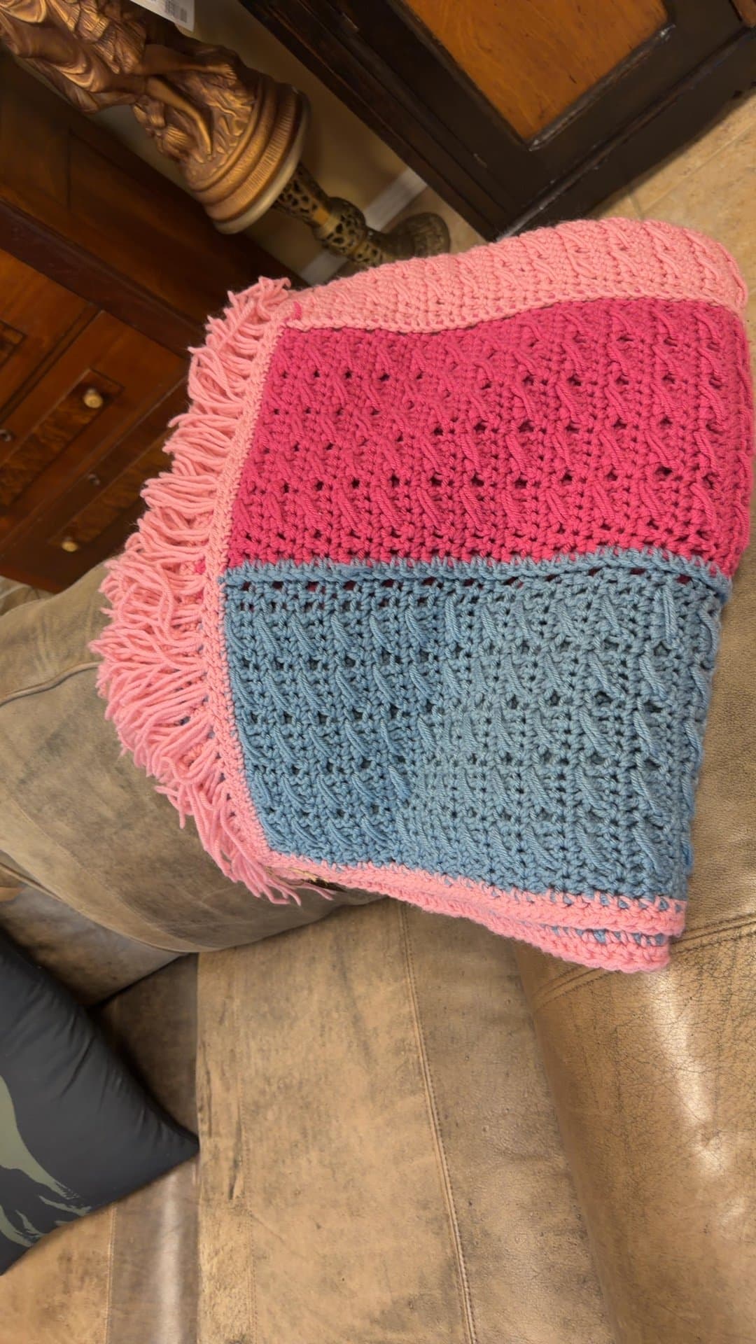 Handmade Crochet Afghan Blanket - Image 1