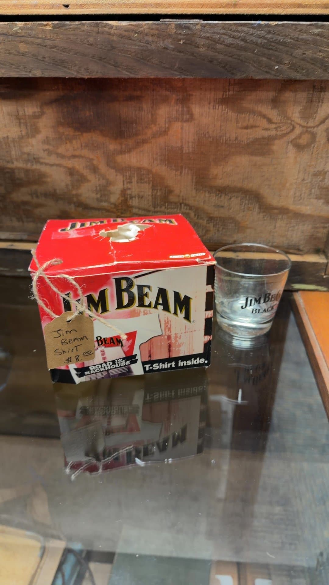 Jim Beam Promotional Box with T-Shirt and Glass - Image 1