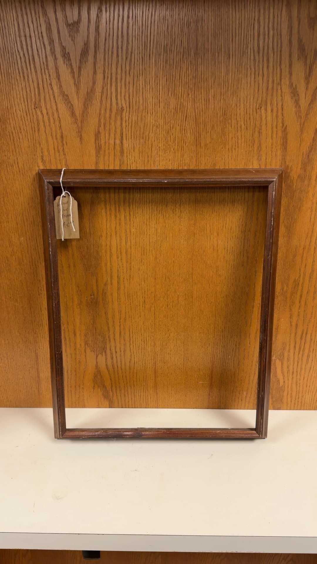 Vintage Solid Walnut Wooden Picture Frame 16x20 - Image 1