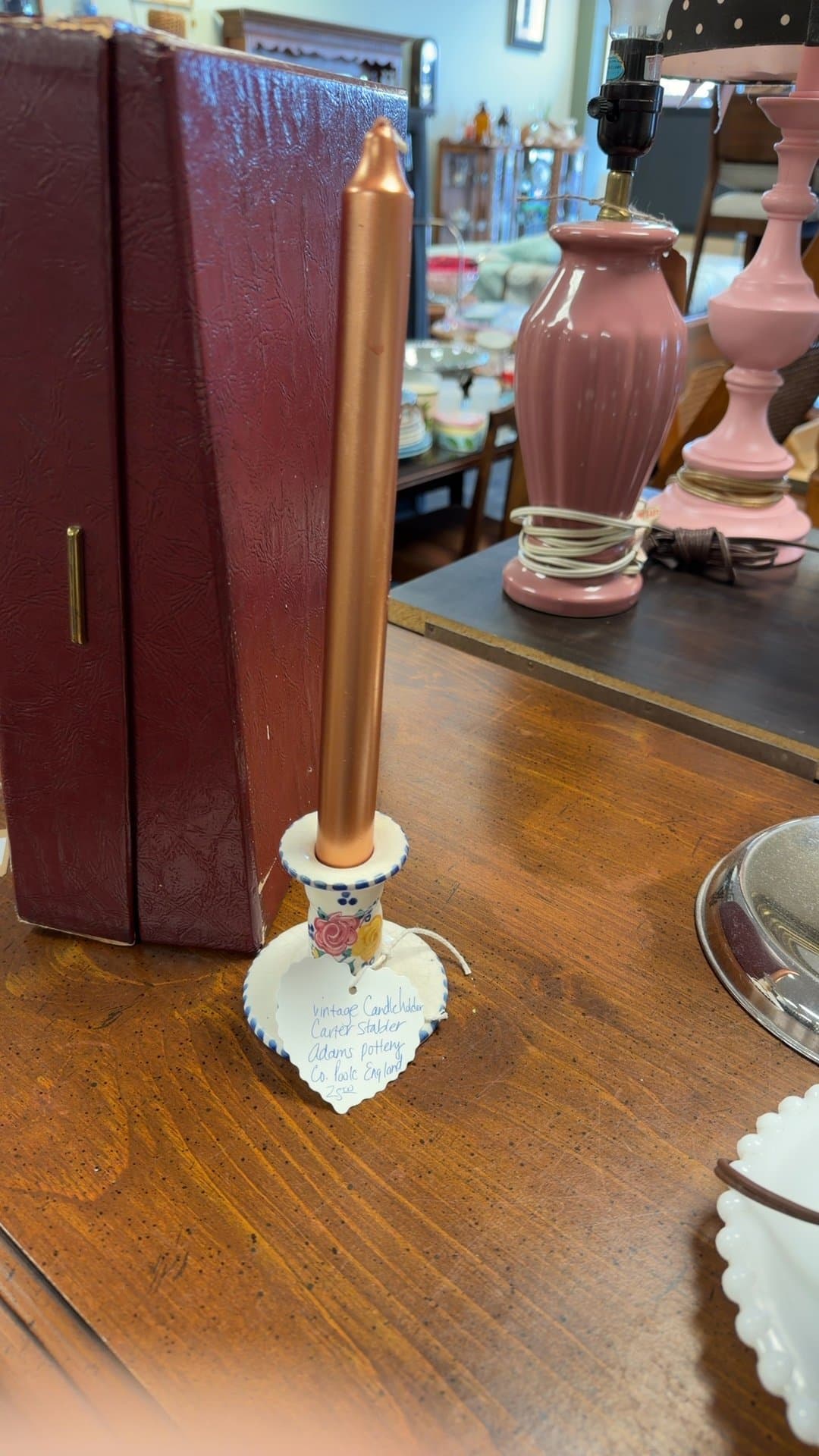 Vintage Adams Pottery Candle Holder - Image 1