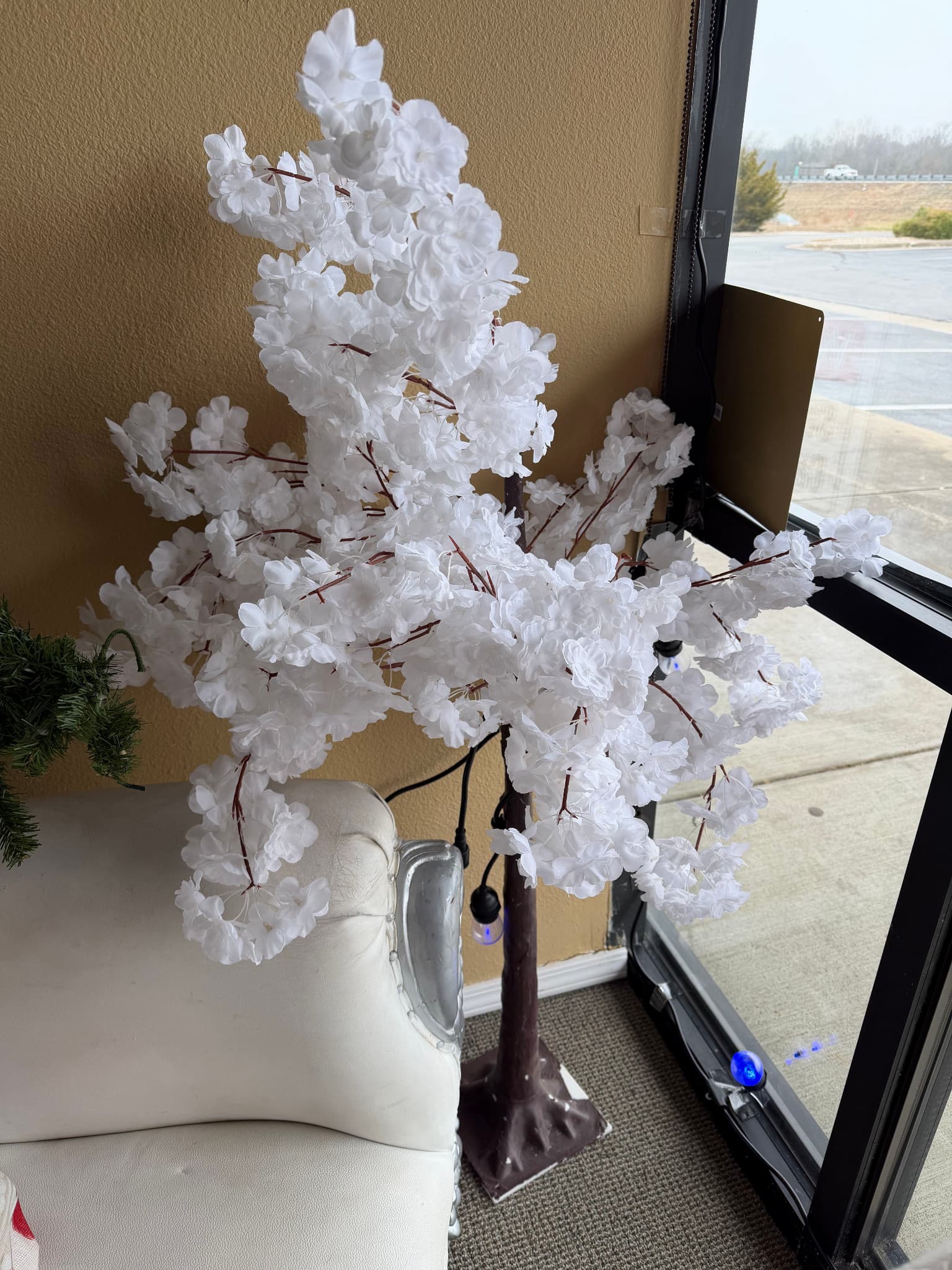 Artificial White Cherry Blossom Tree - Image 1