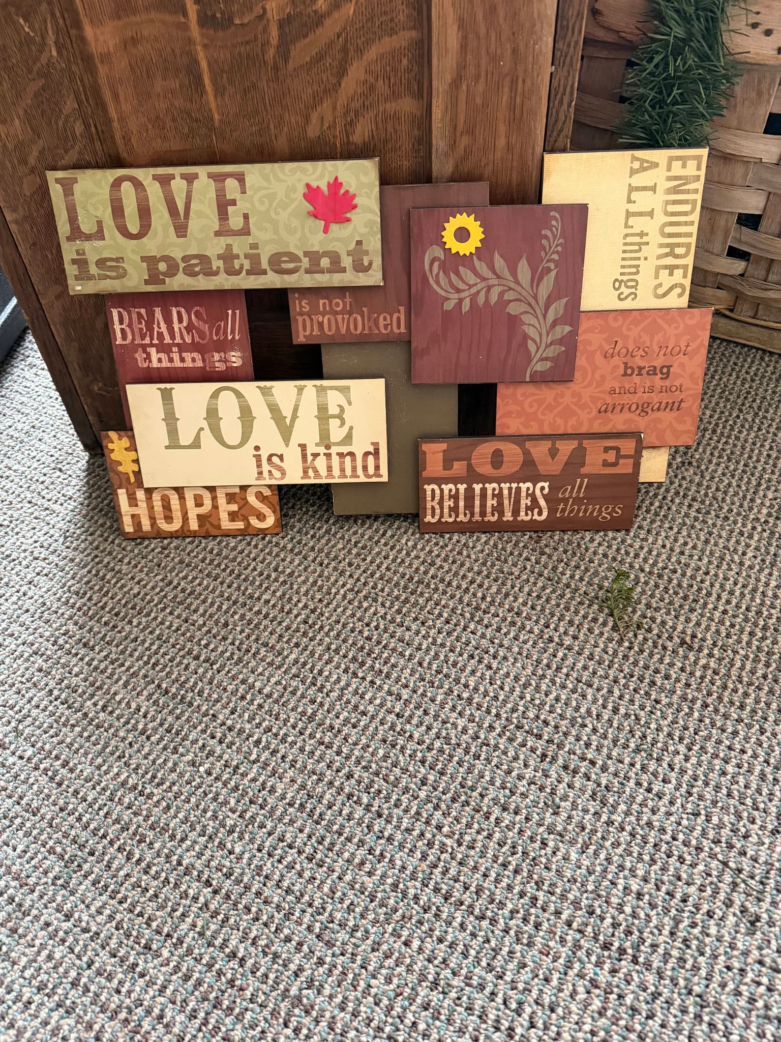 Inspirational Wooden Plaques Set - Image 1