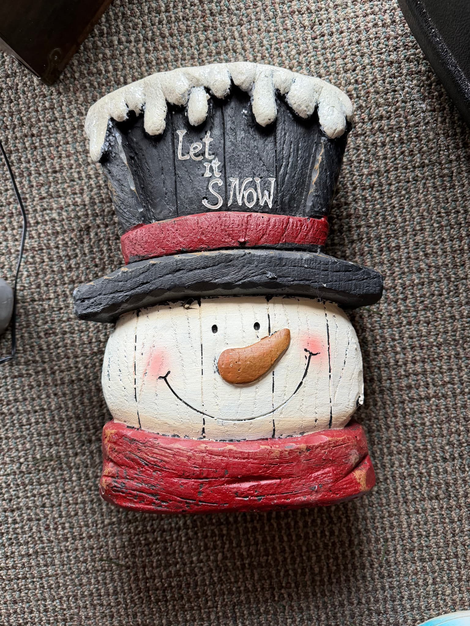 Snowman 'Let it Snow' Decorative Figure - Image 1
