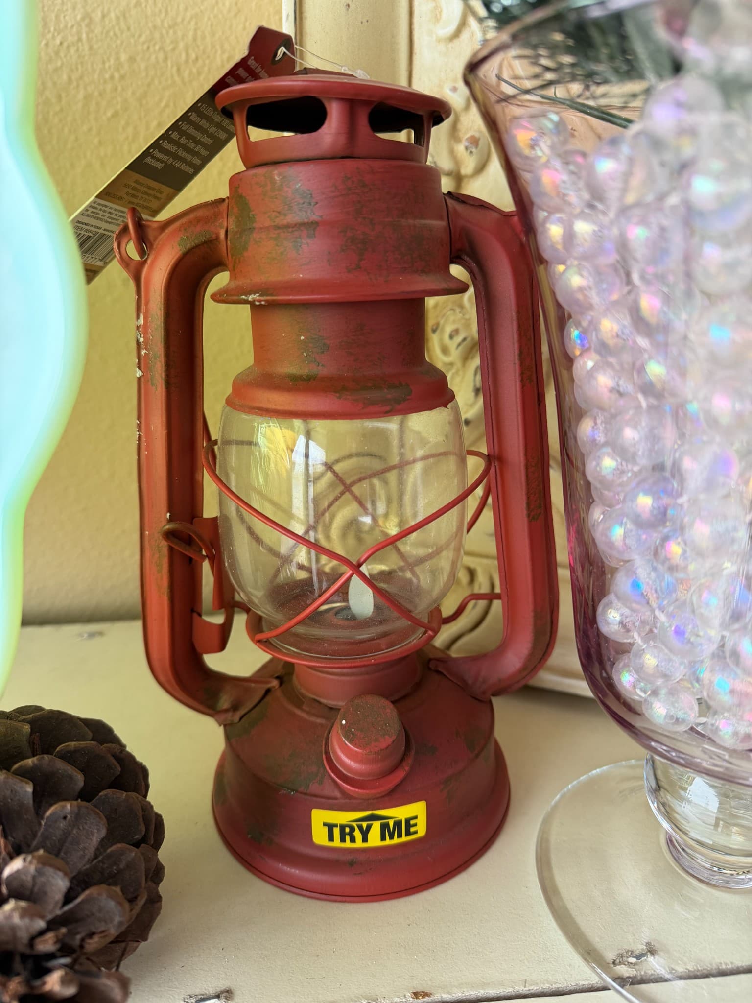 Vintage-Style Red Lantern - Image 1