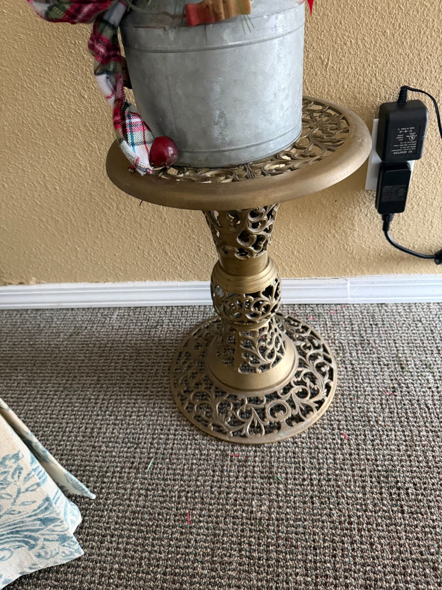 Ornate Metal Plant Stand - Image 1