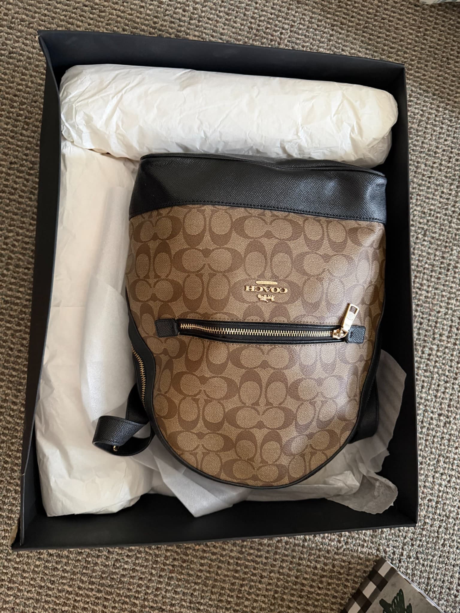 Coach Signature Canvas Backpack - Image 1