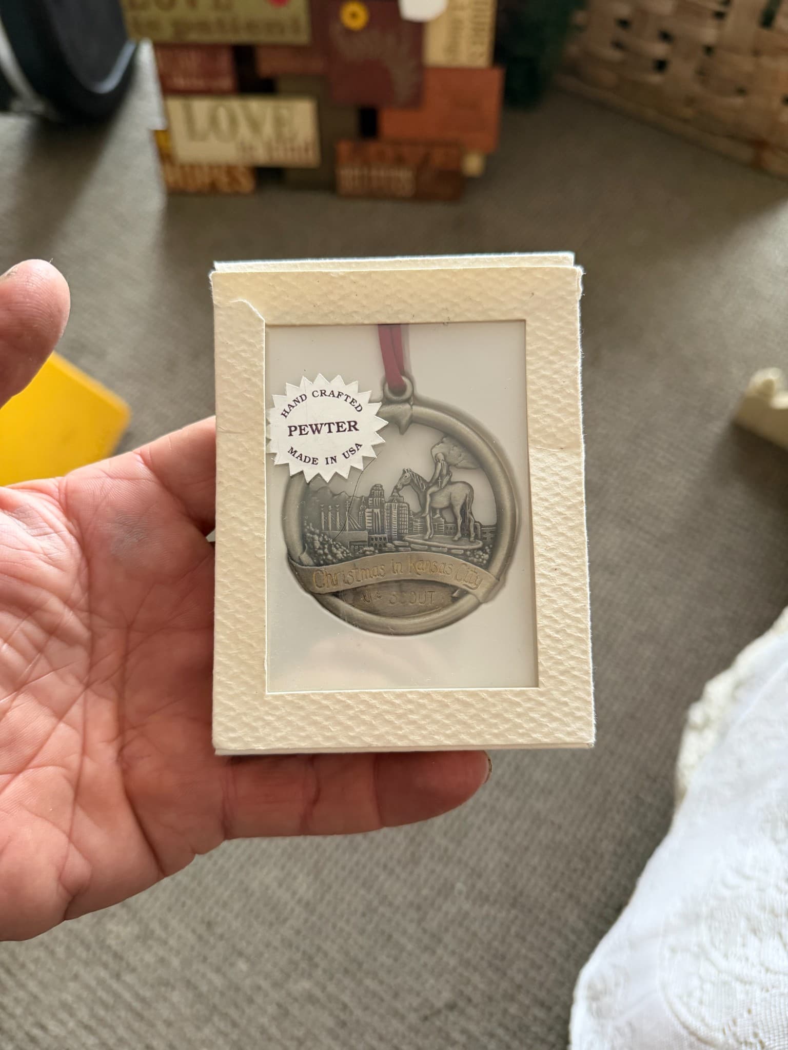 Handcrafted Pewter Christmas Ornament - Image 1