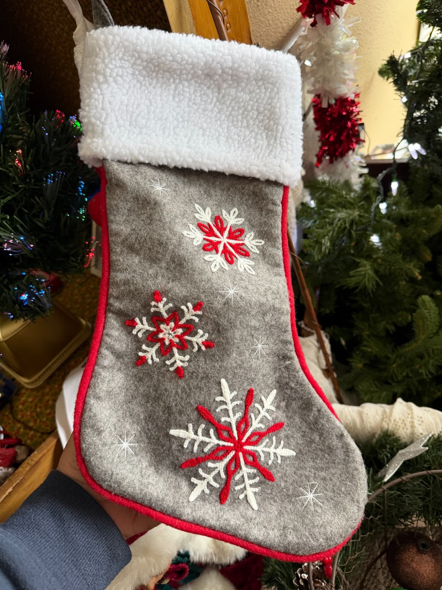 Embroidered Christmas Stocking - Image 1